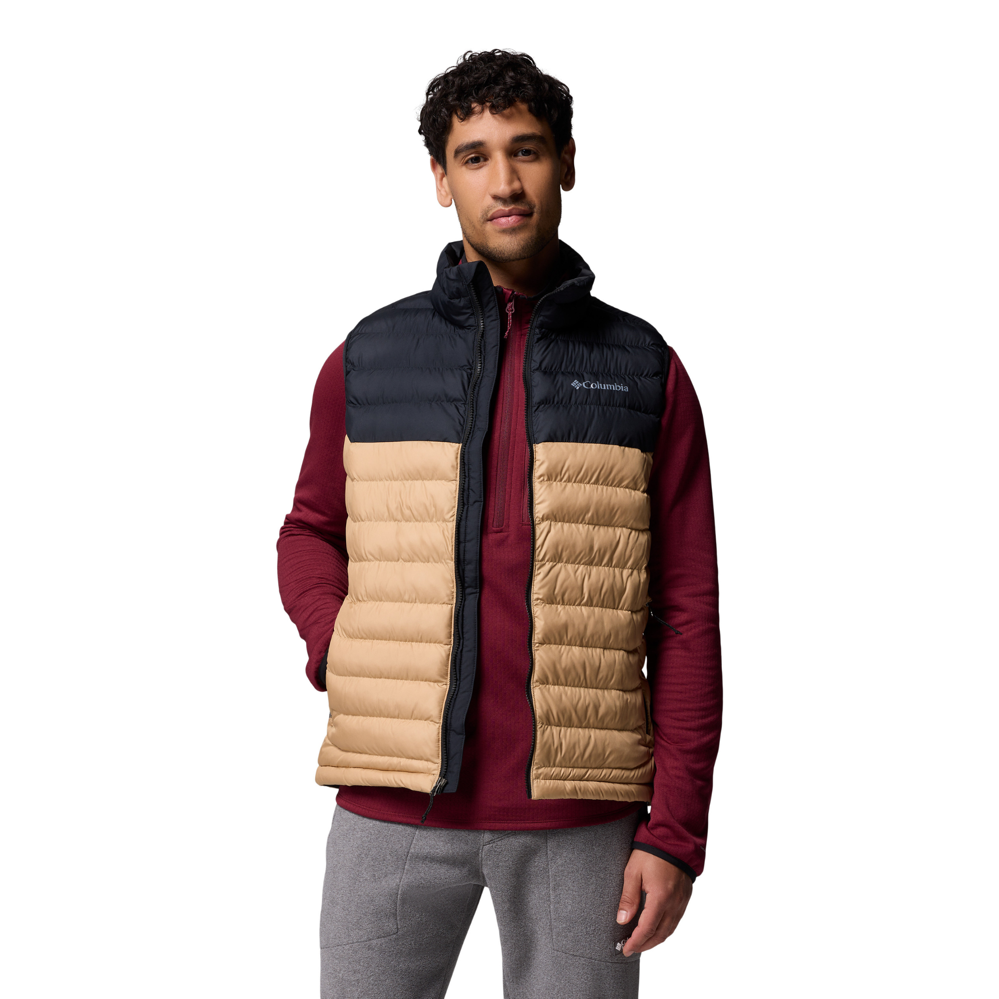 Columbia Men's Powder Lite II Insulated Vest (Canoe/Black)