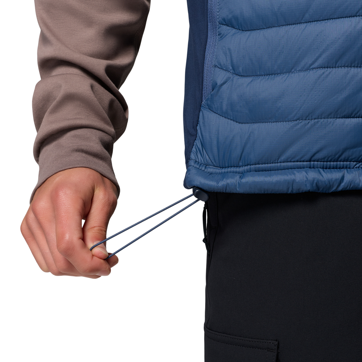 Columbia Men's Powder Pass Hybrid Puffer Body Warmer (Dark Mountain/Collegiate Navy)