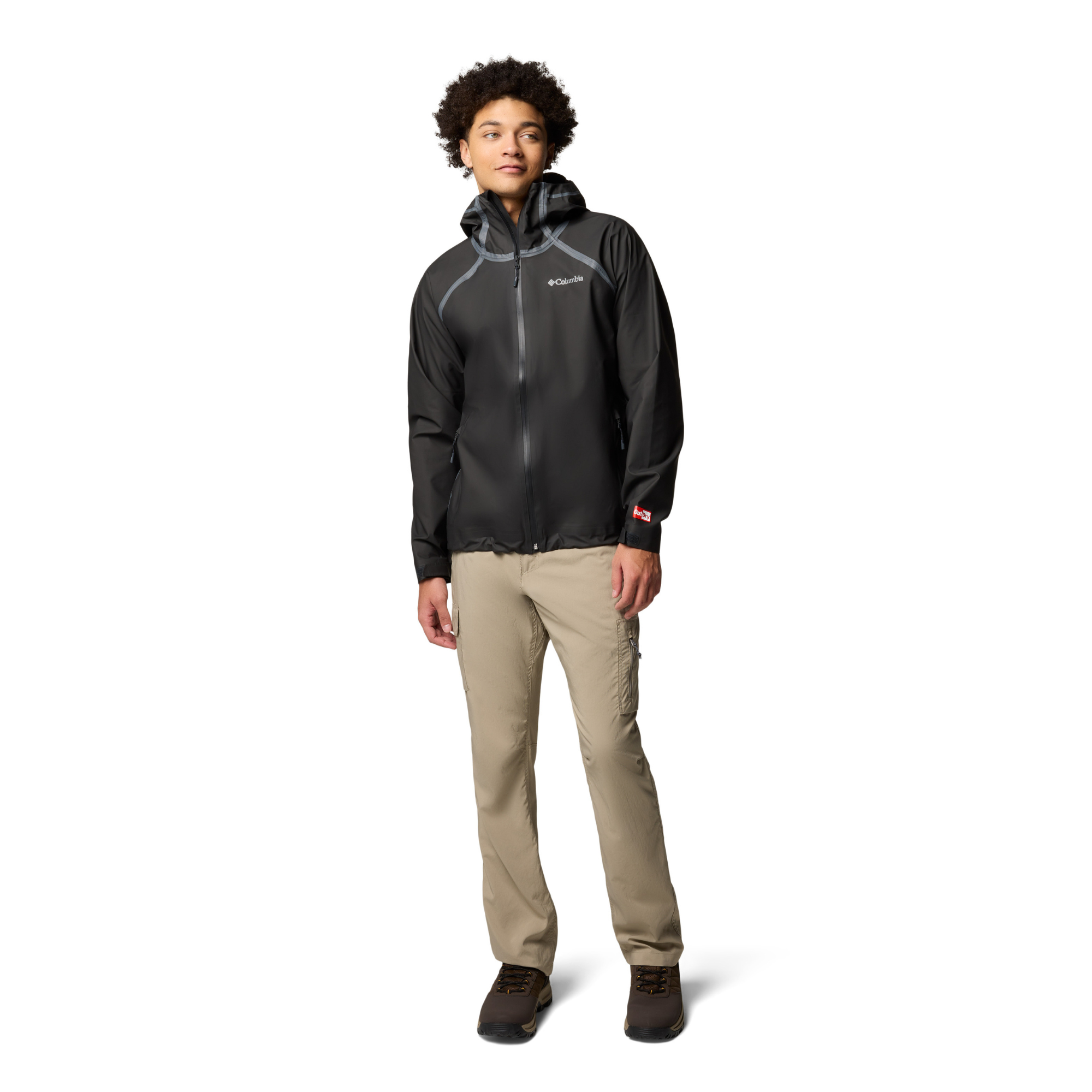 Columbia Men's Reign No Shine Outdry Extreme Waterproof Jacket (Black)