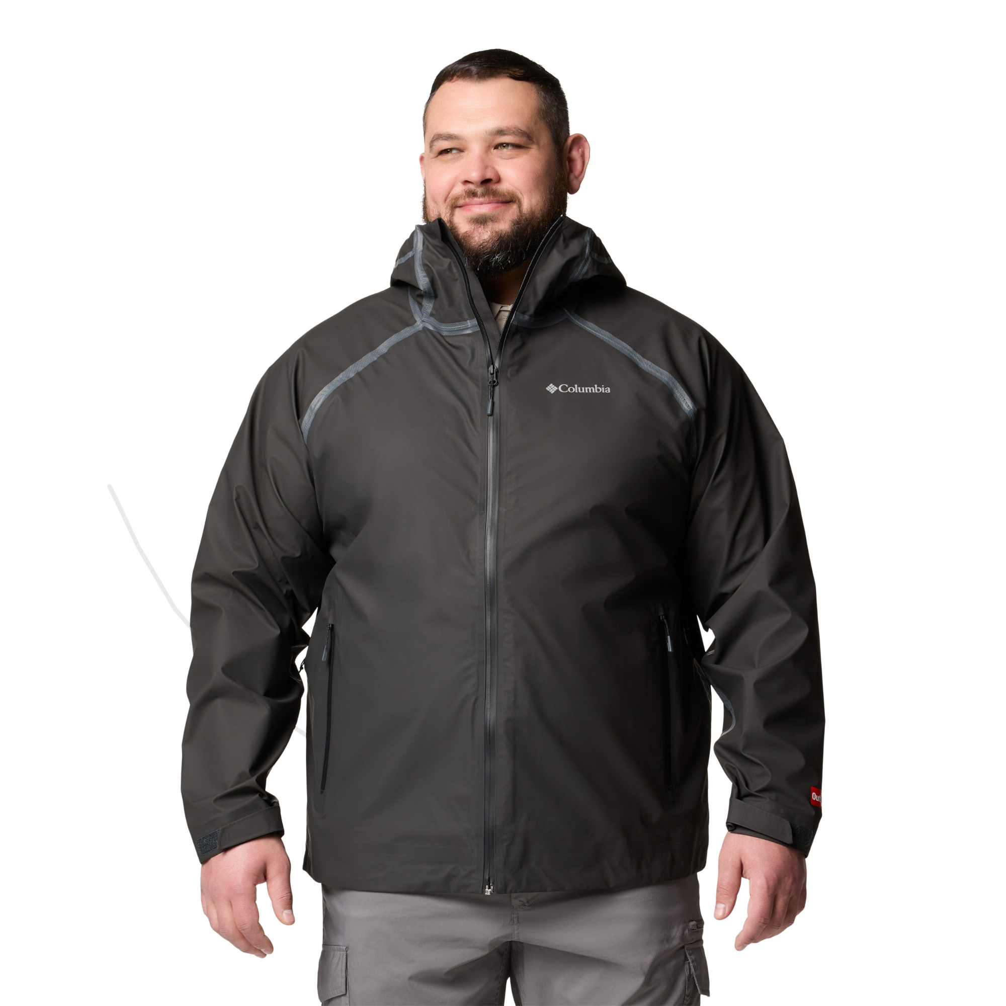 Columbia Men's Reign No Shine Outdry Extreme Waterproof Jacket (Black)