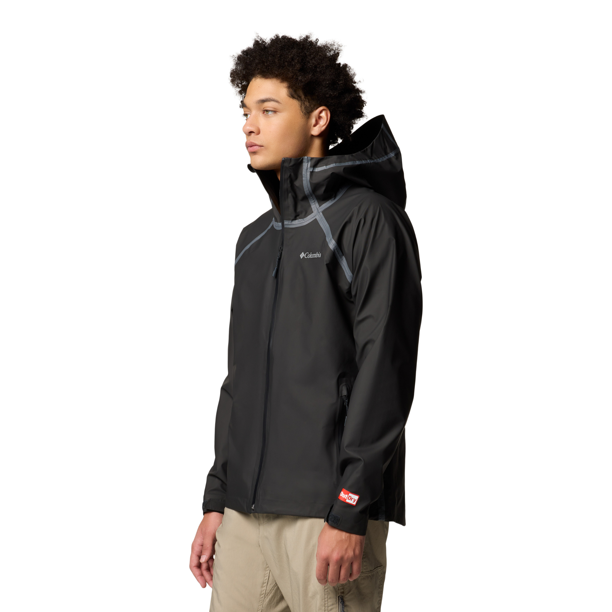 Columbia Men's Reign No Shine Outdry Extreme Waterproof Jacket (Black)