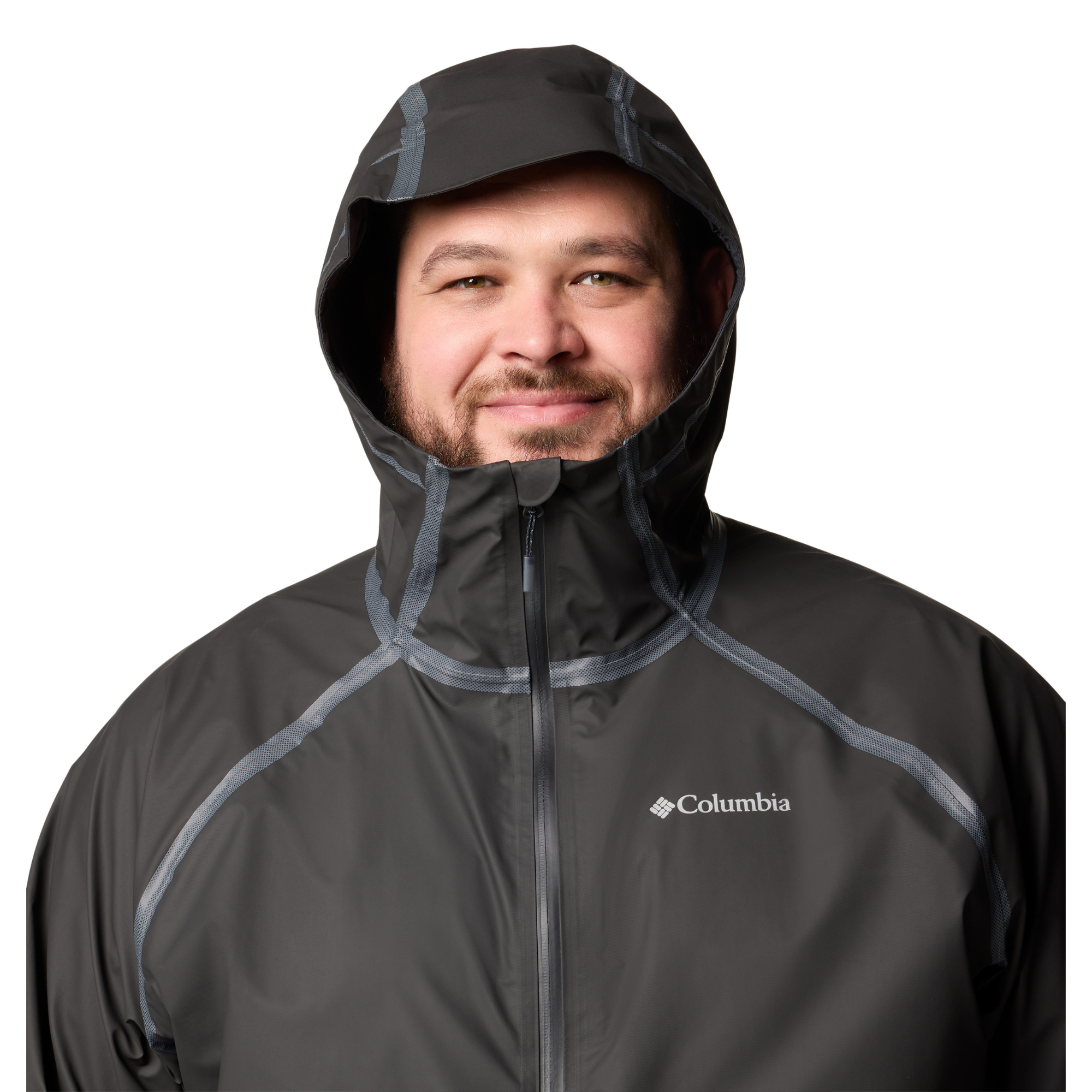 Columbia Men's Reign No Shine Outdry Extreme Waterproof Jacket (Black)