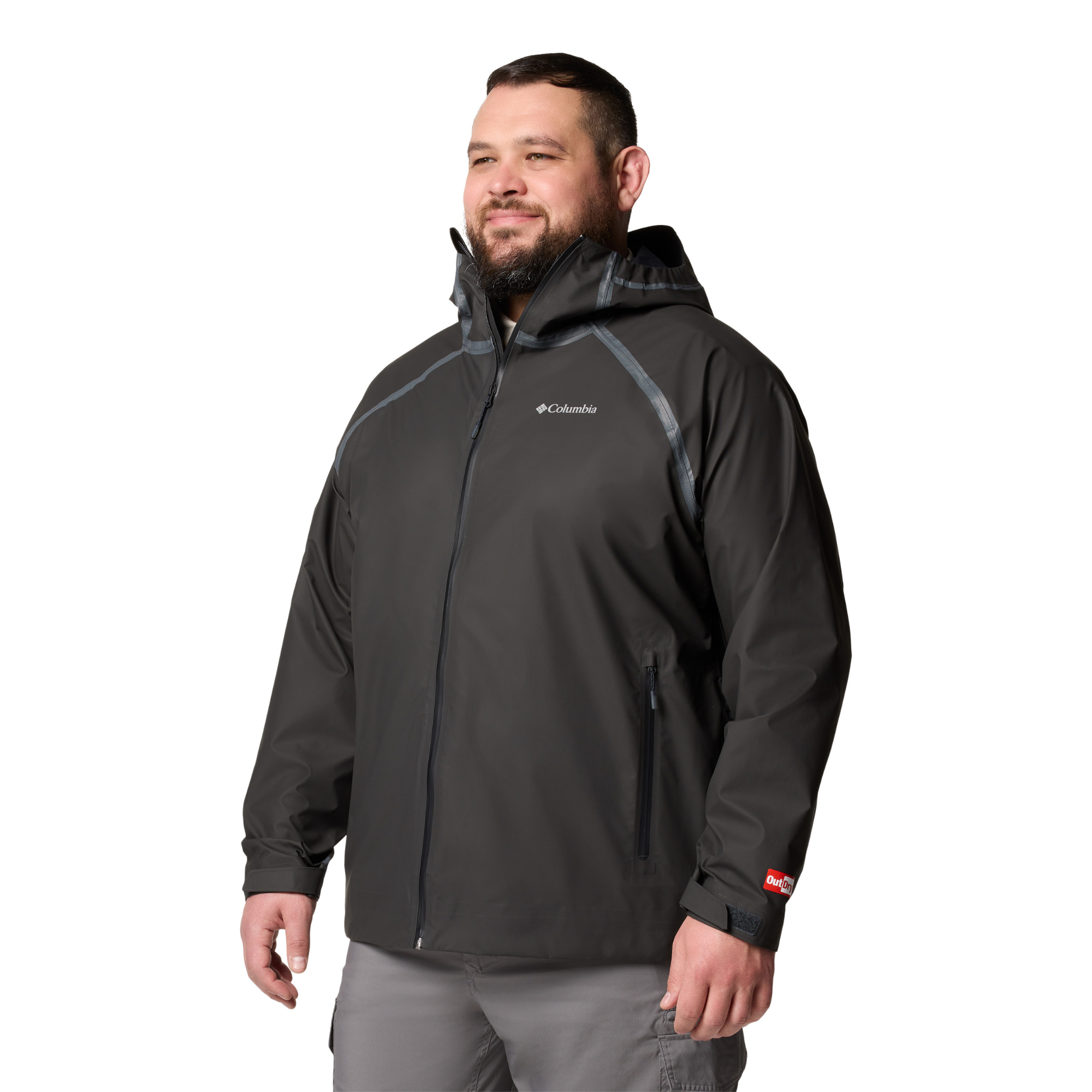 Columbia Men's Reign No Shine Outdry Extreme Waterproof Jacket (Black)