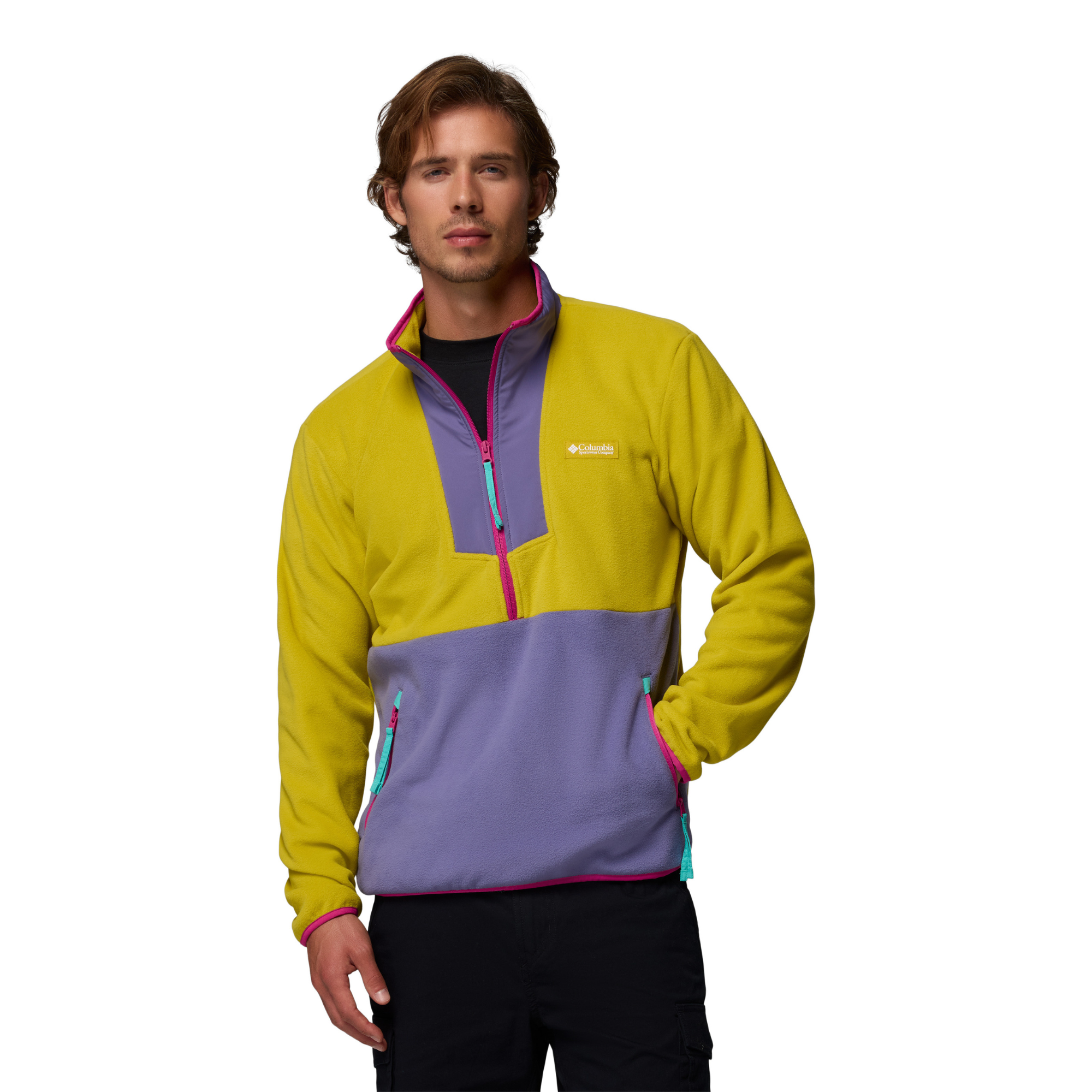 Columbia Men's Sequoia Grove Half Zip Fleece (Antique Moss/Stormwatch)