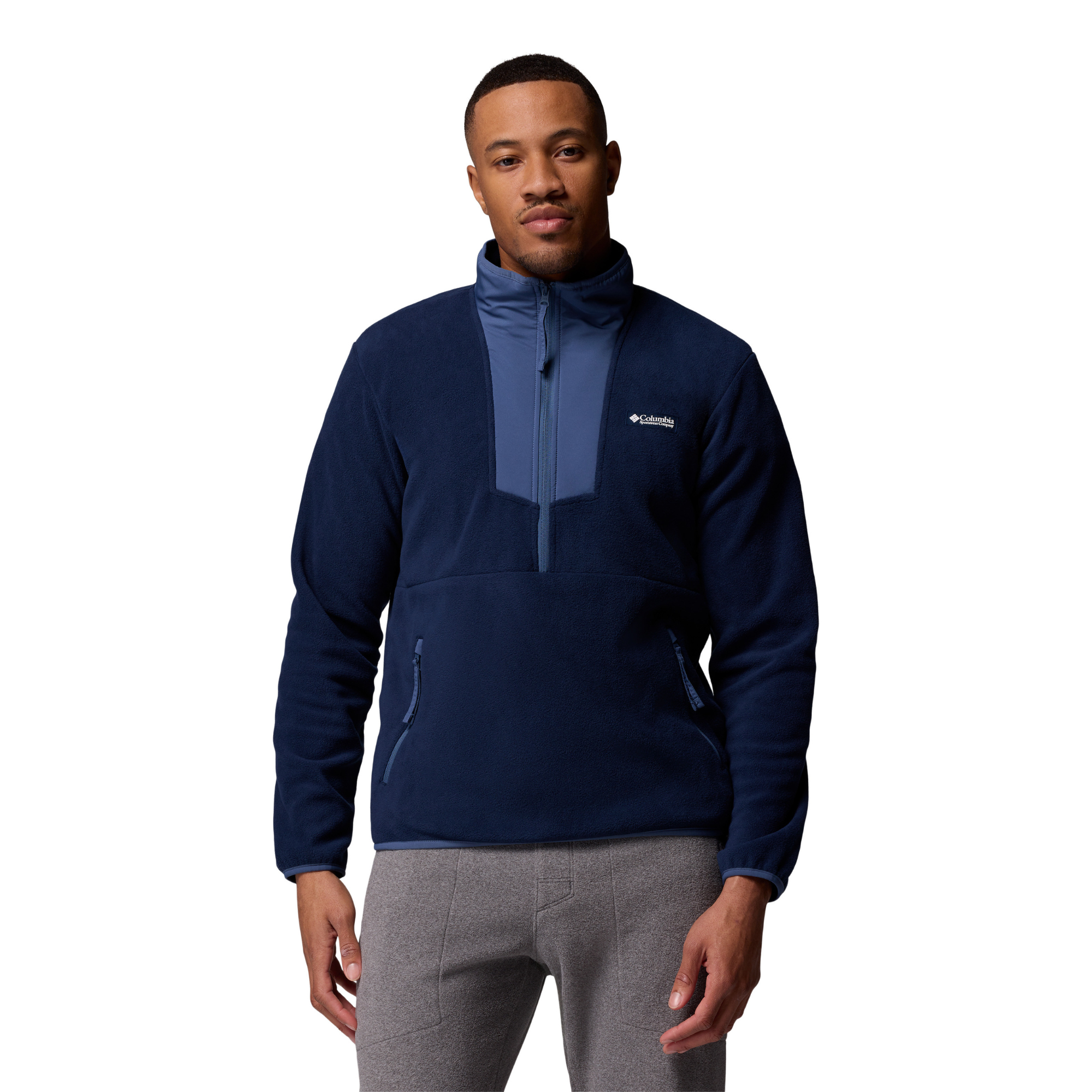 Columbia Men's Sequoia Grove Half Zip Fleece (Collegiate Navy/Dark Mountain)