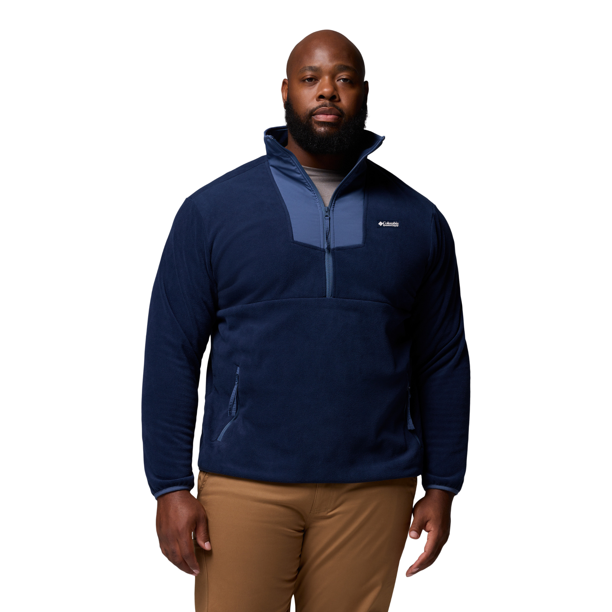 Columbia Men's Sequoia Grove Half Zip Fleece (Collegiate Navy/Dark Mountain)