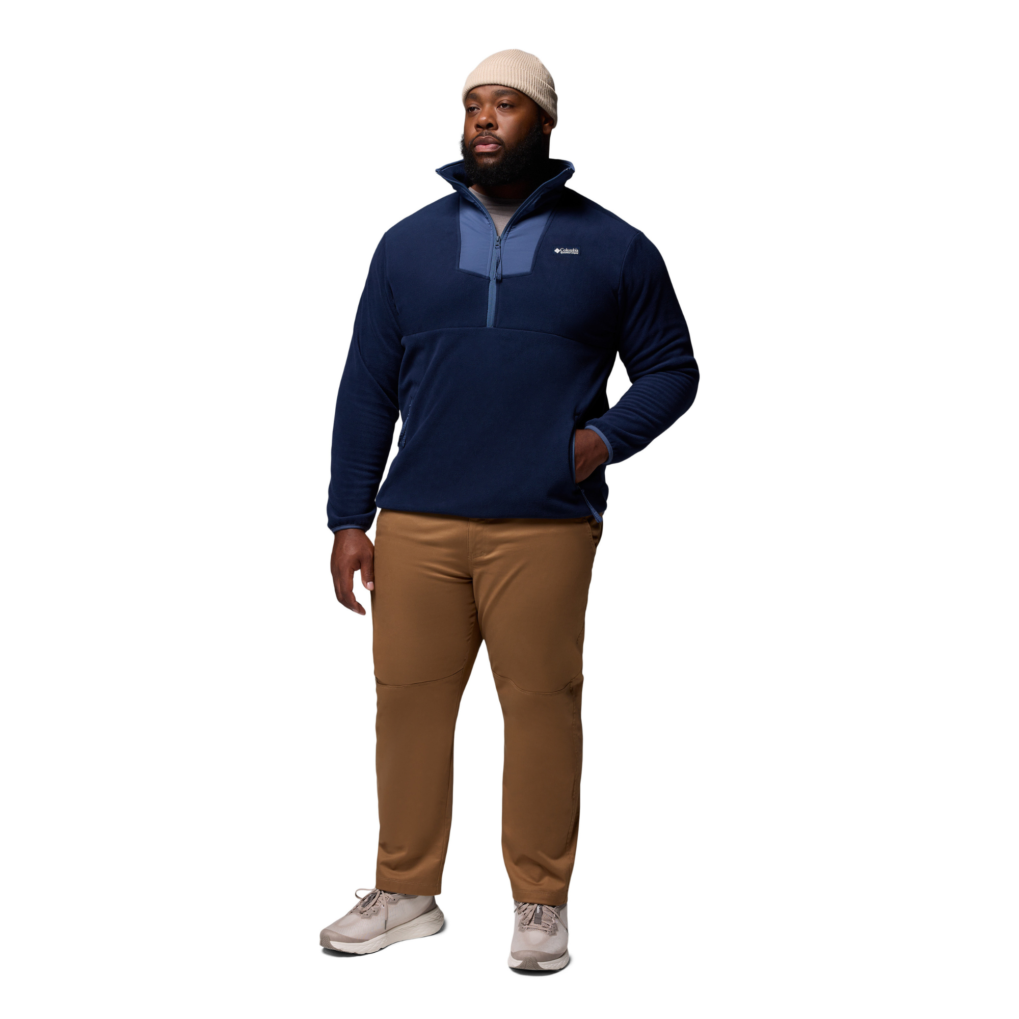 Columbia Men's Sequoia Grove Half Zip Fleece (Collegiate Navy/Dark Mountain)