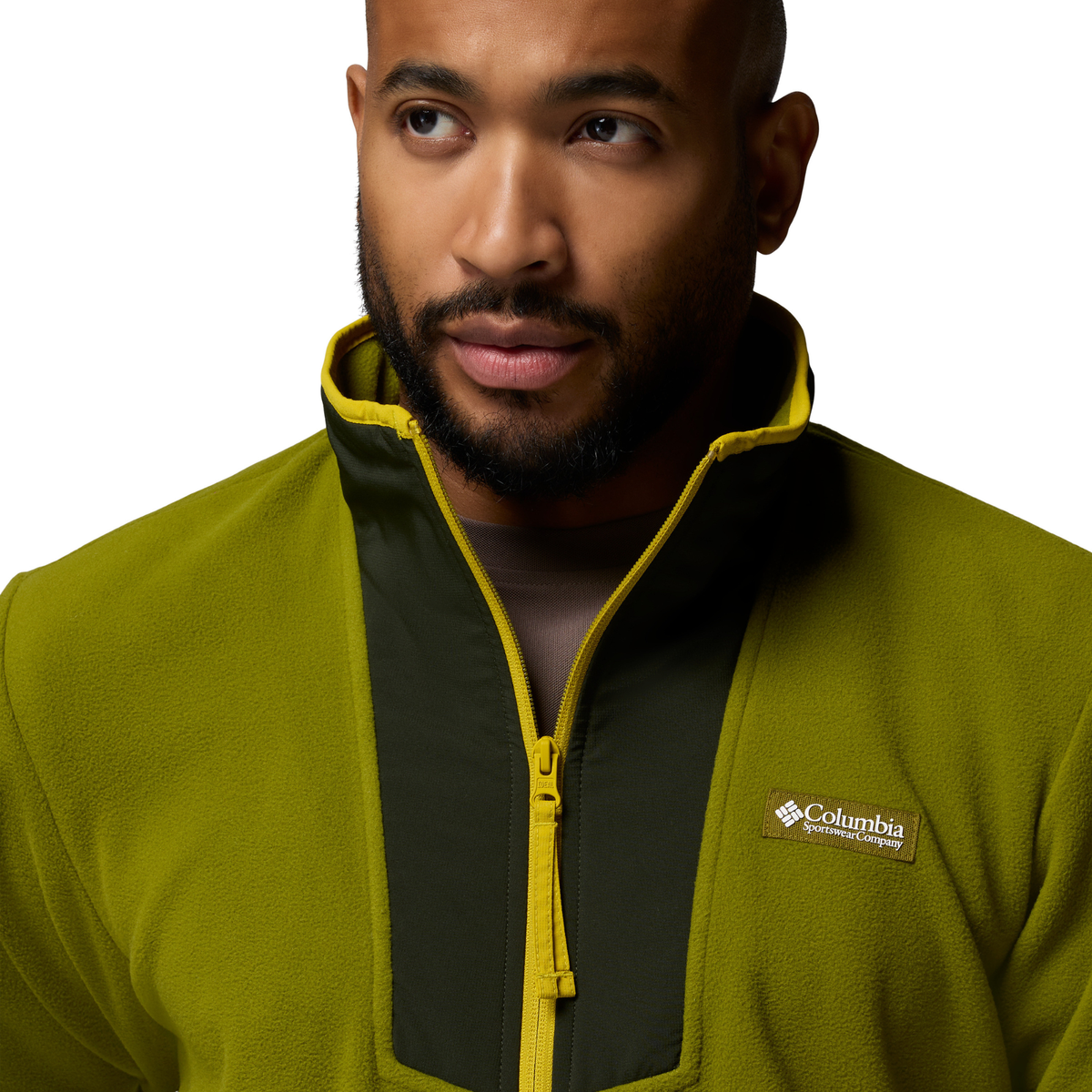 Columbia Men's Sequoia Grove Half Zip Fleece Top (Mossy Green/Greenscape)