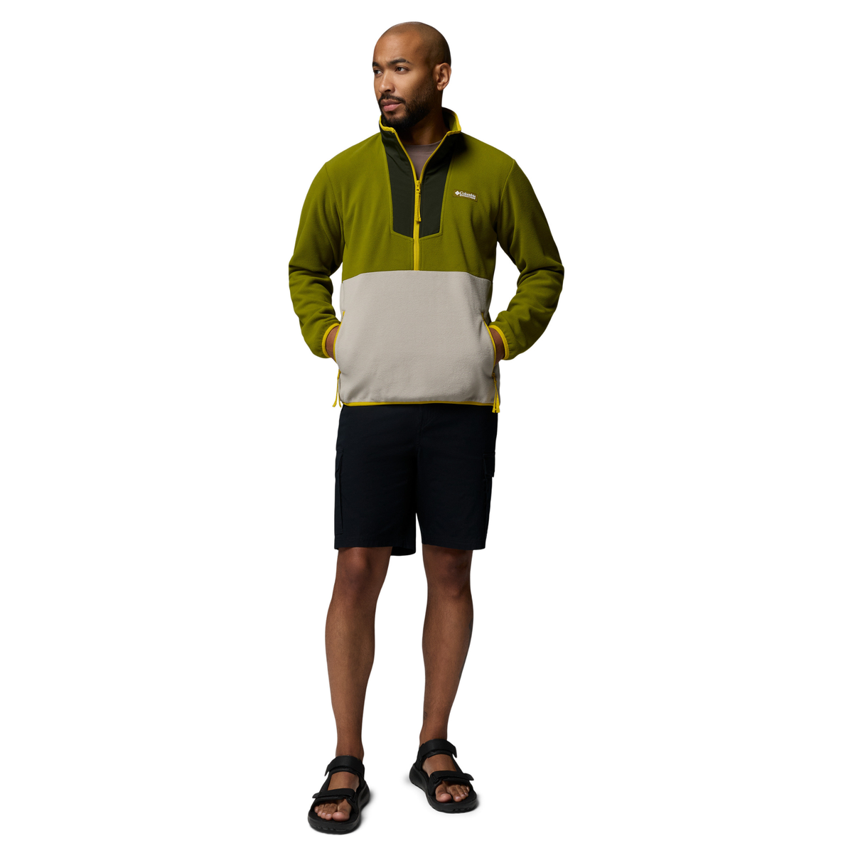Columbia Men's Sequoia Grove Half Zip Fleece Top (Mossy Green/Greenscape)