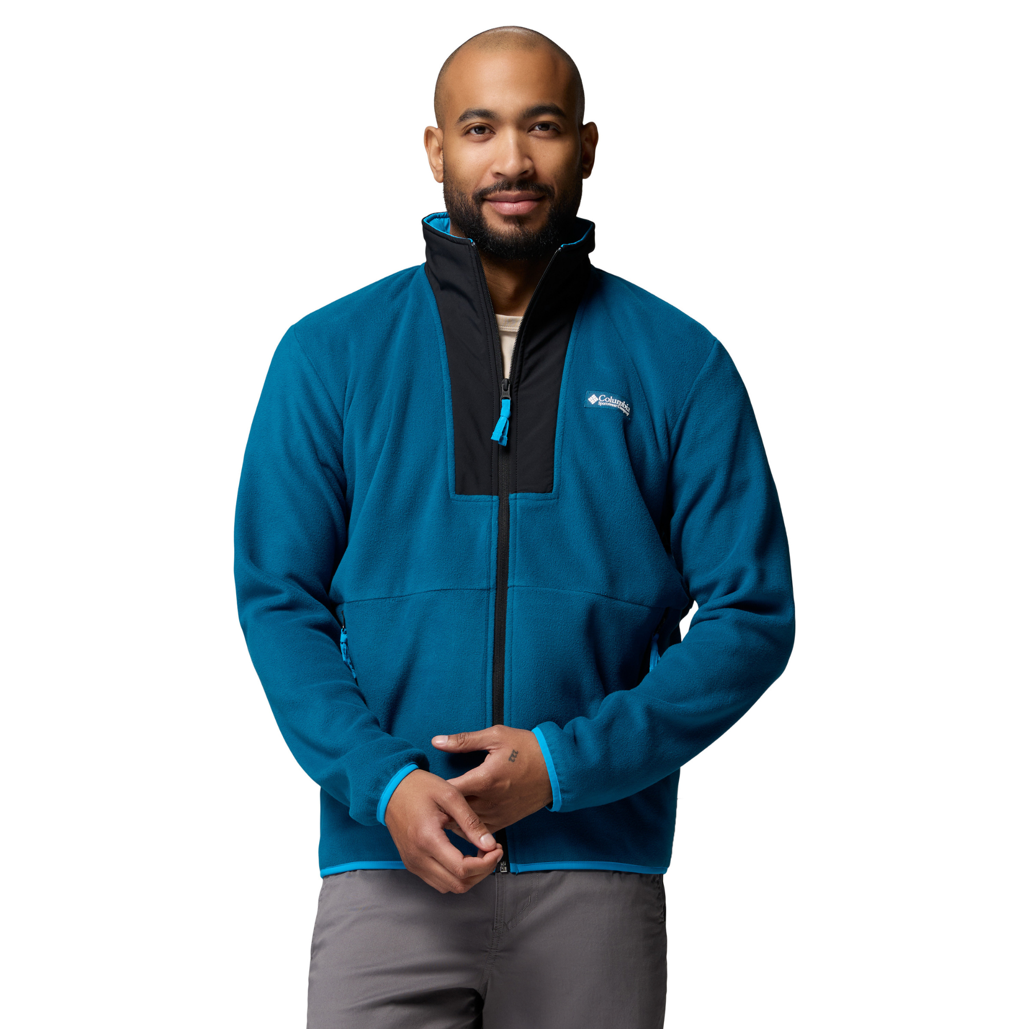 Columbia Men's Sequoia Grove II Full Zip Fleece Jacket Phoenix Blue Black 442 2174091