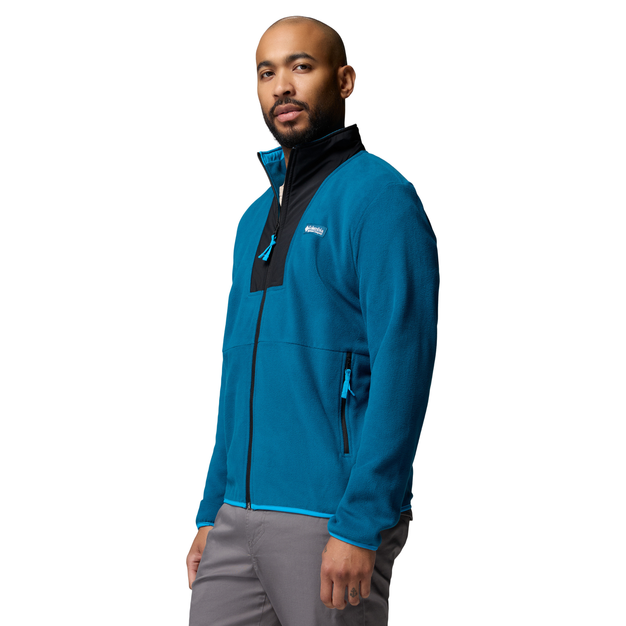 Columbia Men's Sequoia Grove II Full Zip Fleece Jacket Phoenix Blue Black 442 2174091