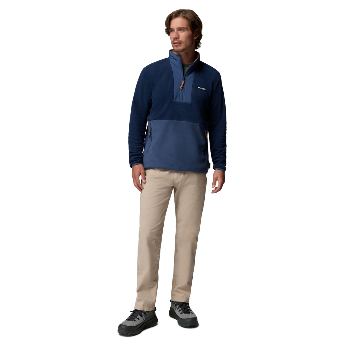 Columbia Men's Sequoia Grove II Half Zip Fleece Top Collegiate Navy Dark Mountain 464 2174081
