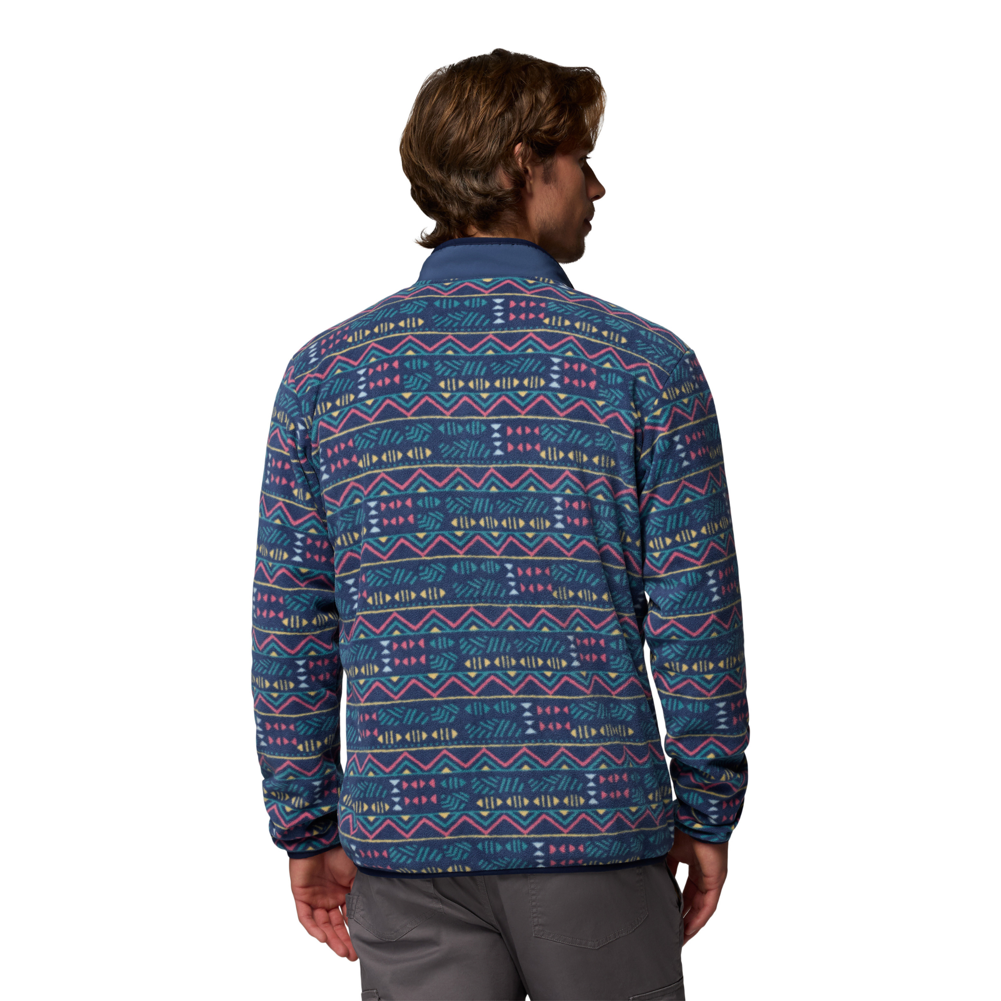 Columbia Men's Sequoia Grove Printed Full Zip Fleece (Dark Mountain/Horizons)