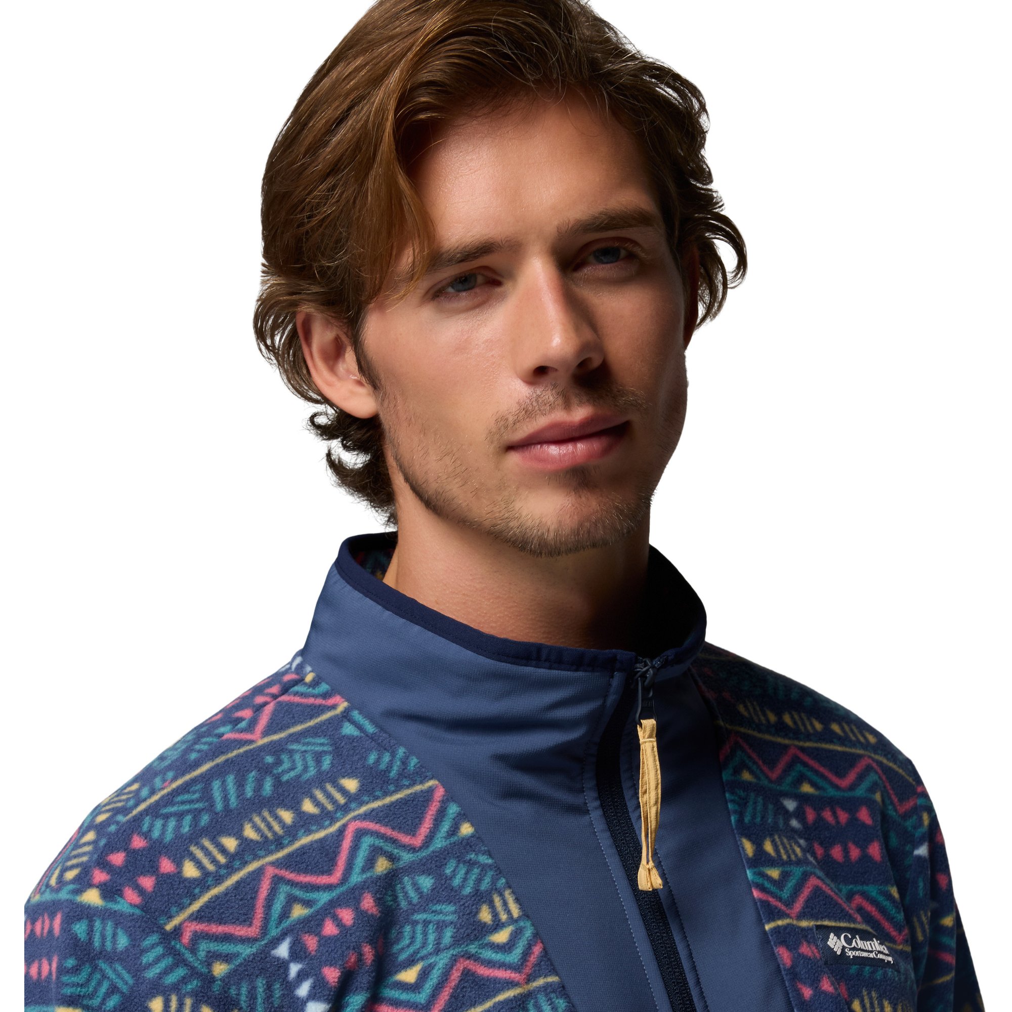 Columbia Men's Sequoia Grove Printed Full Zip Fleece (Dark Mountain/Horizons)