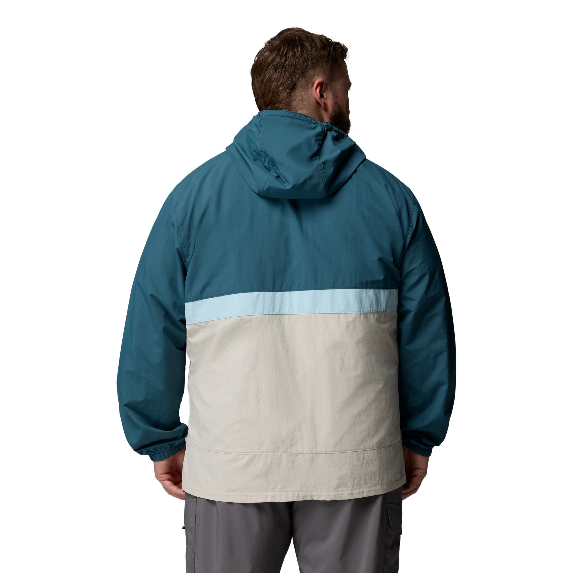 Columbia Men's Spire Valley Hooded UPF50 Windbreaker (Everblue/Dark Stone/Marine Light)