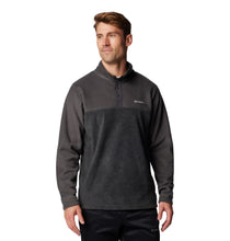 Load image into Gallery viewer, Columbia Men's Steens Mountain II Half Snap Fleece Top (Charcoal Heather/Shark)
