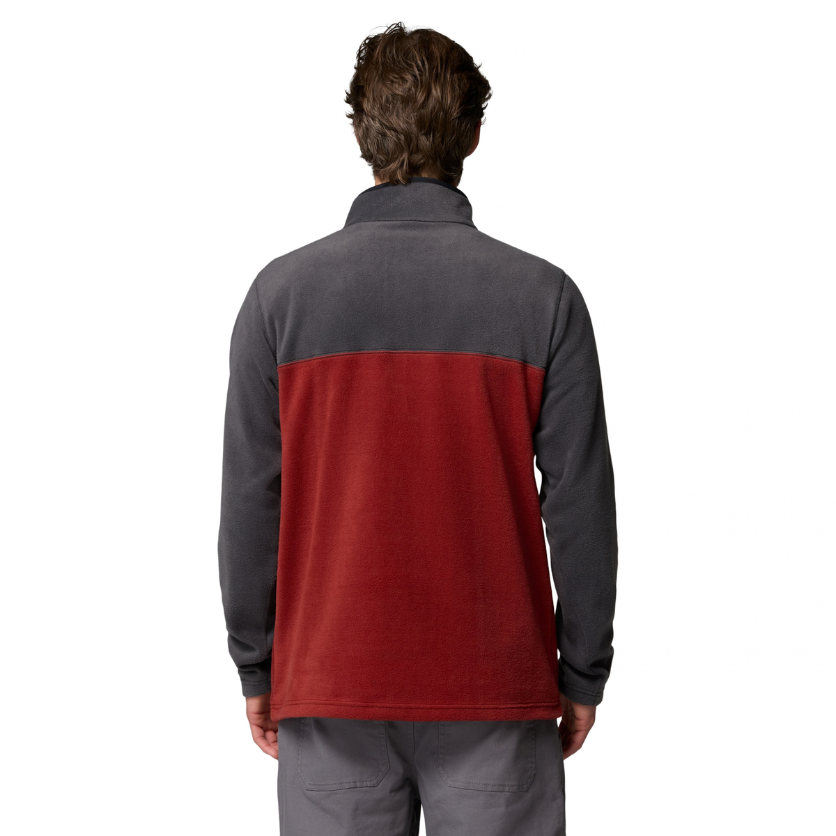 Columbia Men's Steens Mountain II Half Snap Fleece Top (Red Oxide/Shark)