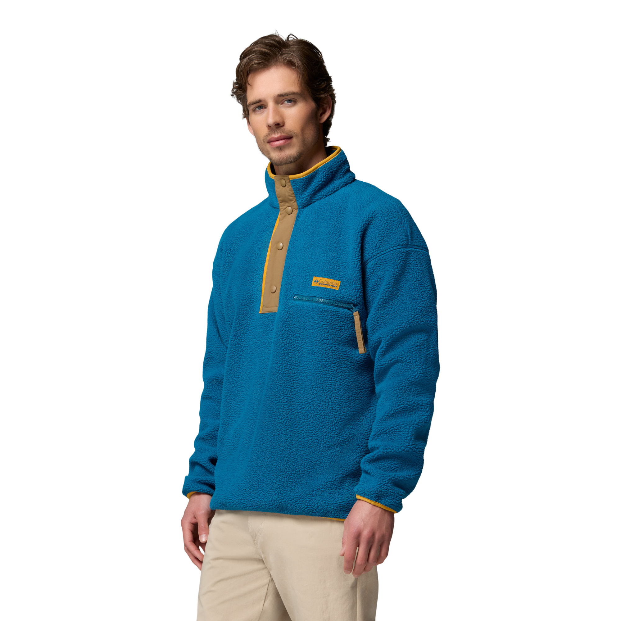 Columbia Men's Helvetia II Half Snap Fleece Top (Phoenix Blue)