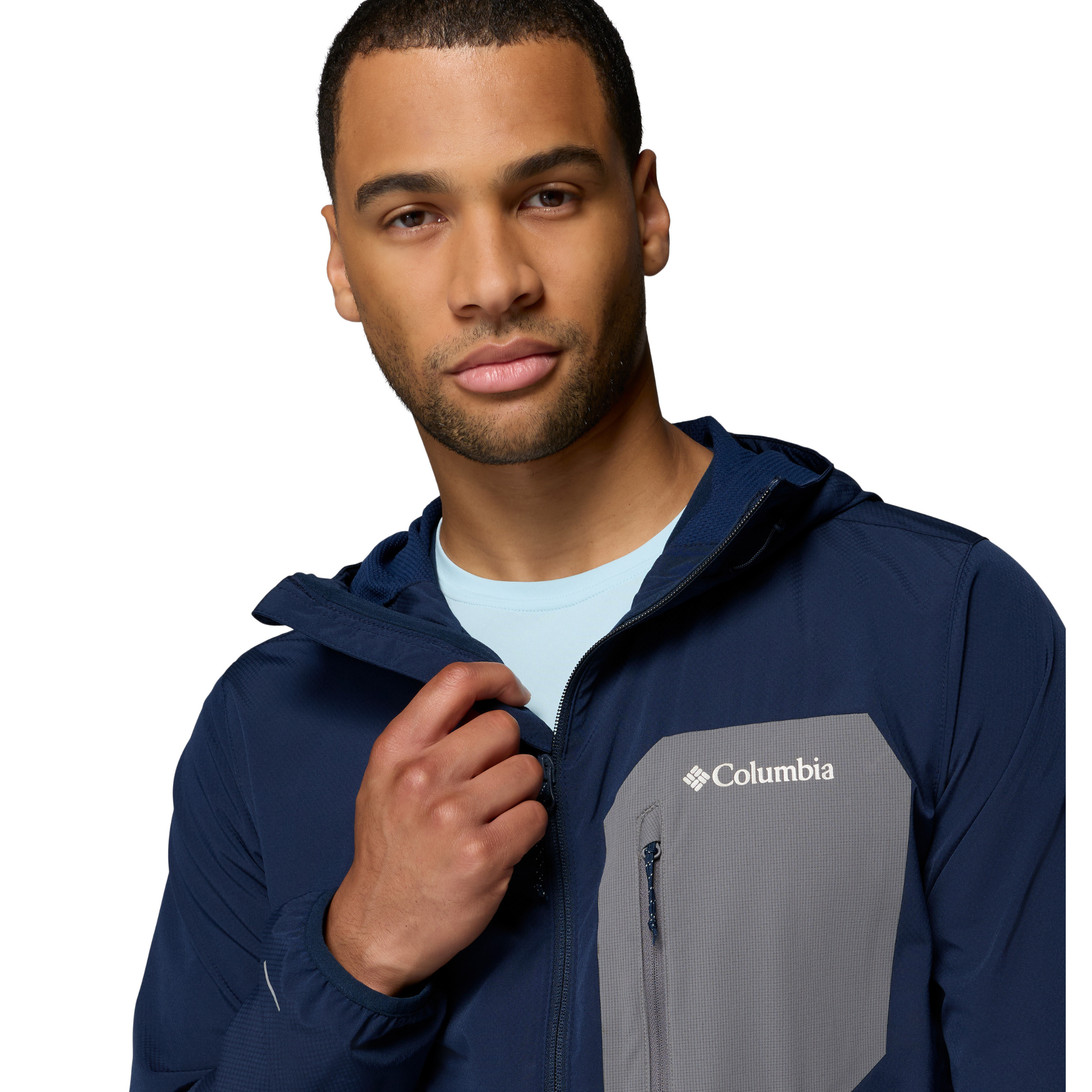 Columbia Men's Tall Heights III Hooded Softshell Jacket (Collegiate Navy/City Grey)