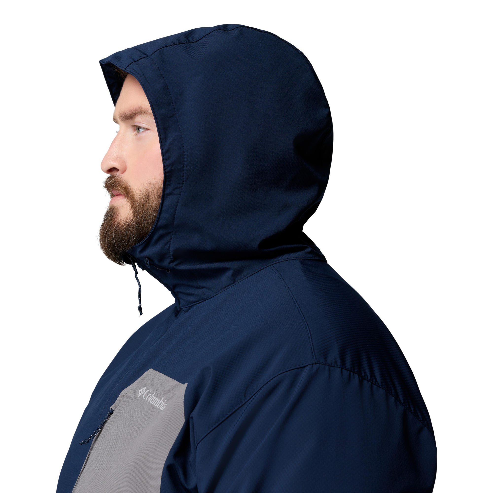 Columbia Men's Tall Heights III Hooded Softshell Jacket (Collegiate Navy/City Grey)
