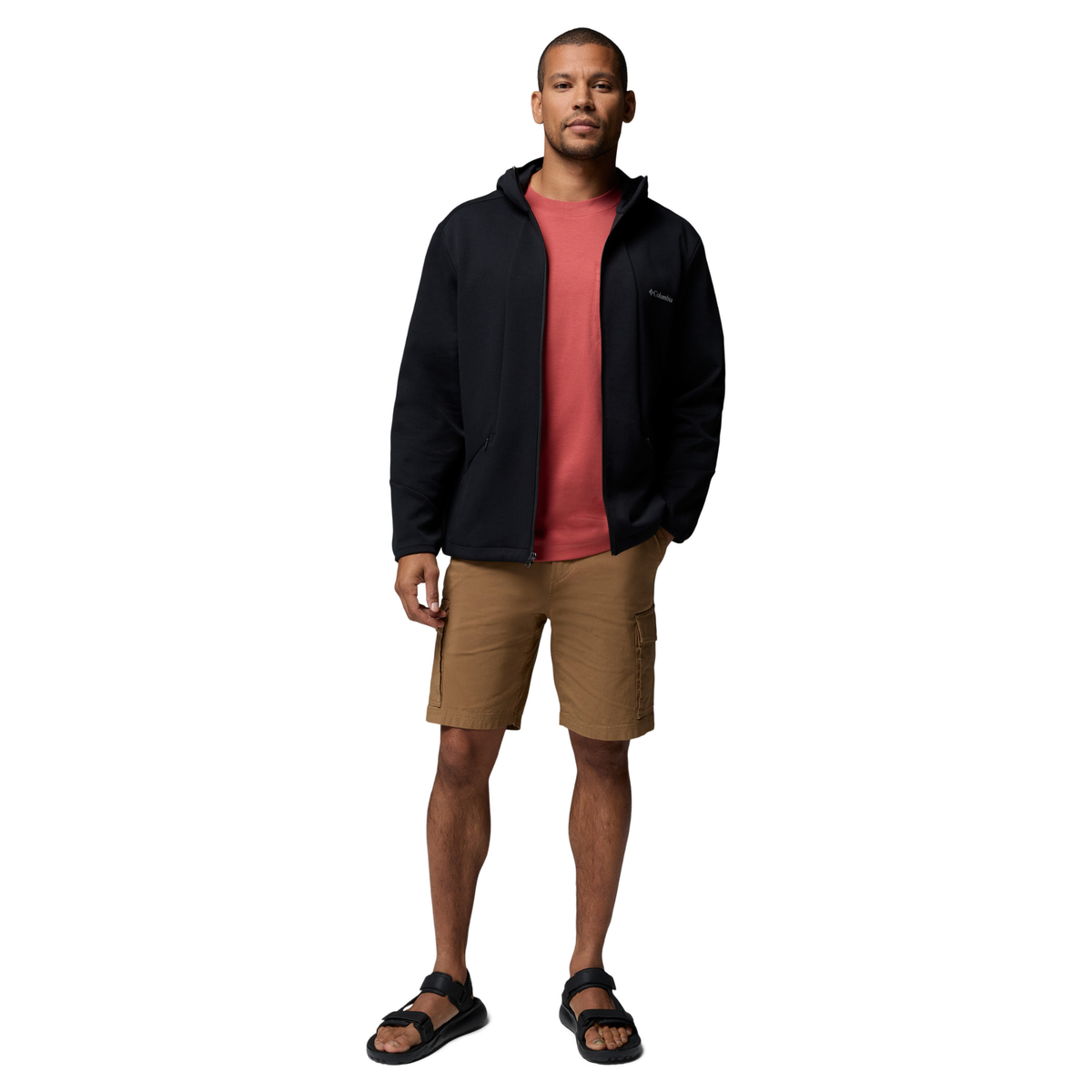 Columbia Men's Tech Spacer Hooded Full Zip Fleece (Black)