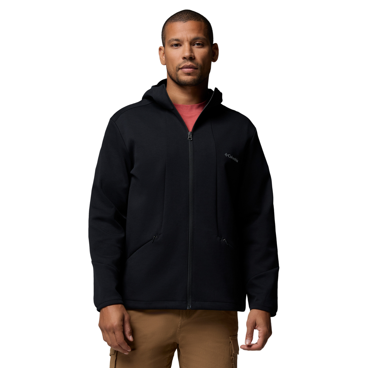 Columbia Men's Tech Spacer Hooded Full Zip Fleece (Black)
