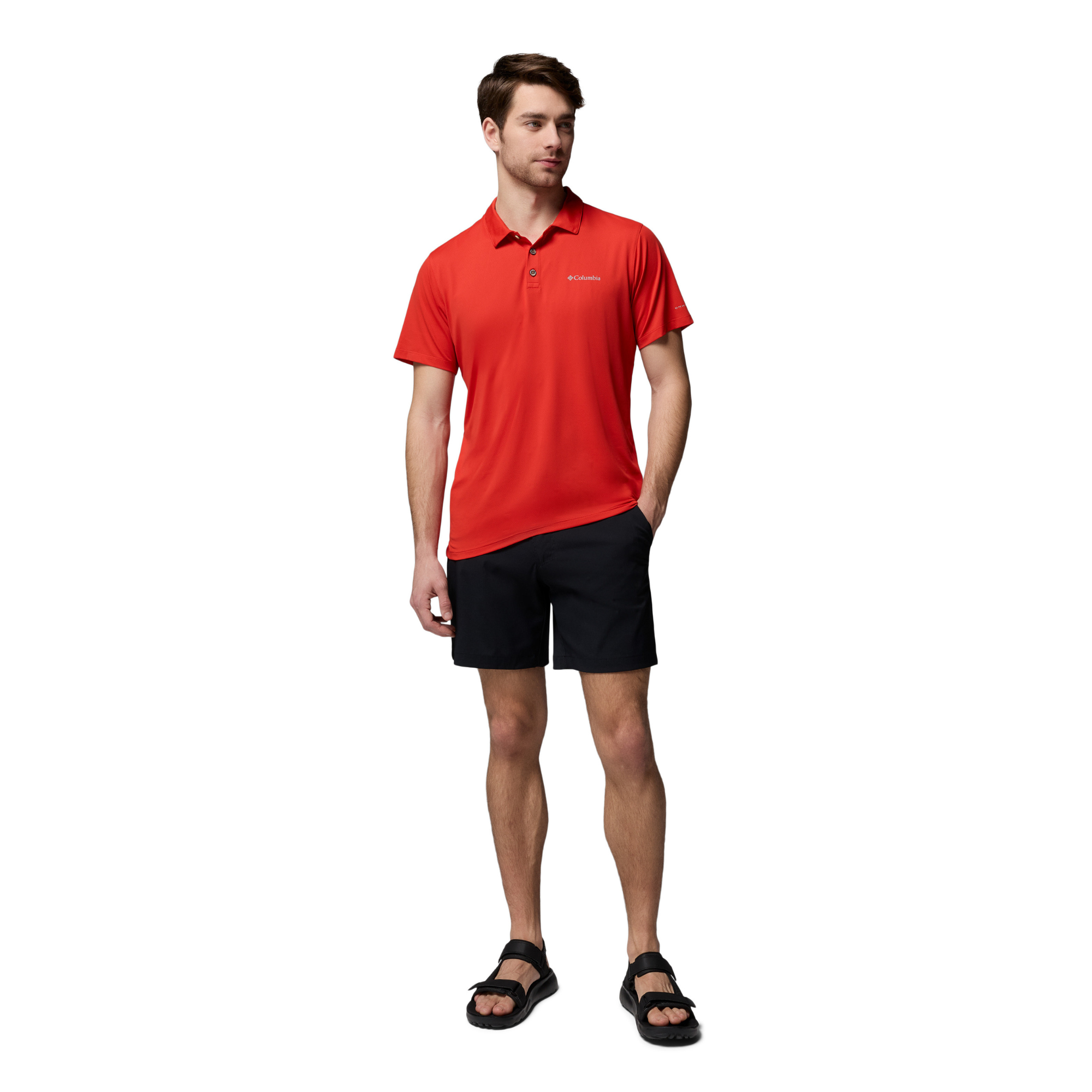 Columbia Men's Tech Trail Utility Technical Polo Shirt (Super Sonic)