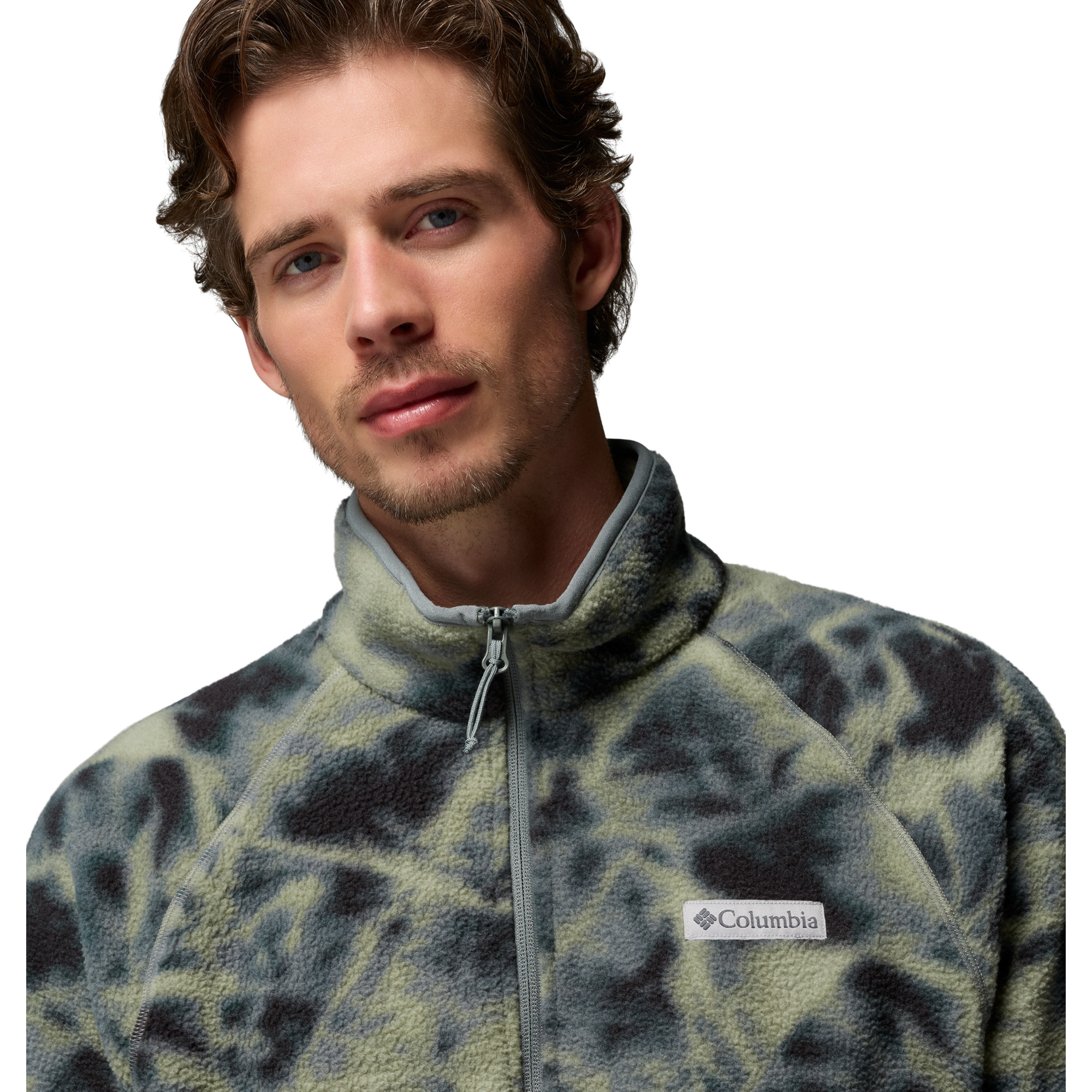 Columbia Men's Timber Crest MTR Printed Half Zip Fleece Top Sedona Sage Icypeaks 342 2173561