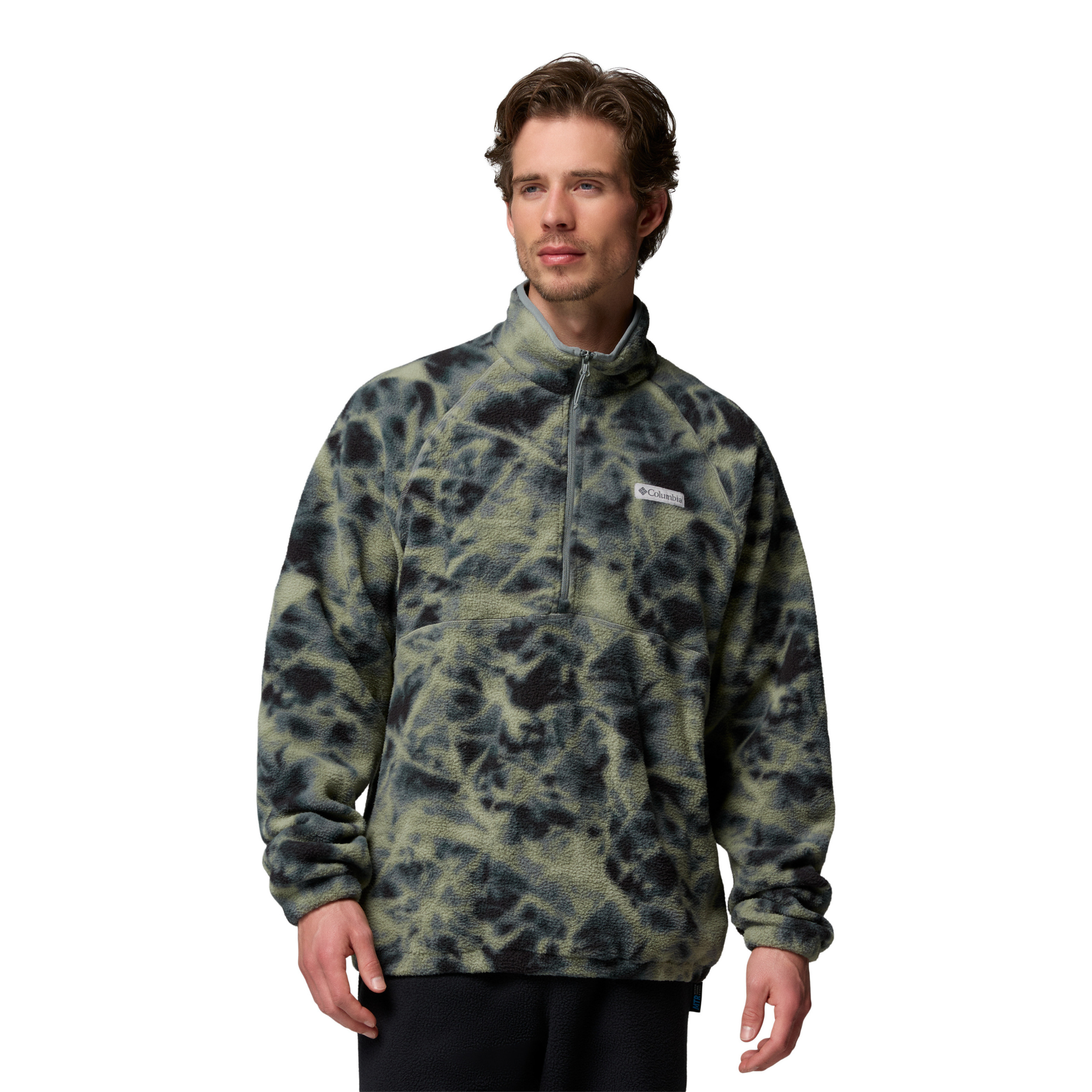 Columbia Men's Timber Crest MTR Printed Half Zip Fleece Top Sedona Sage Icypeaks 342 2173561