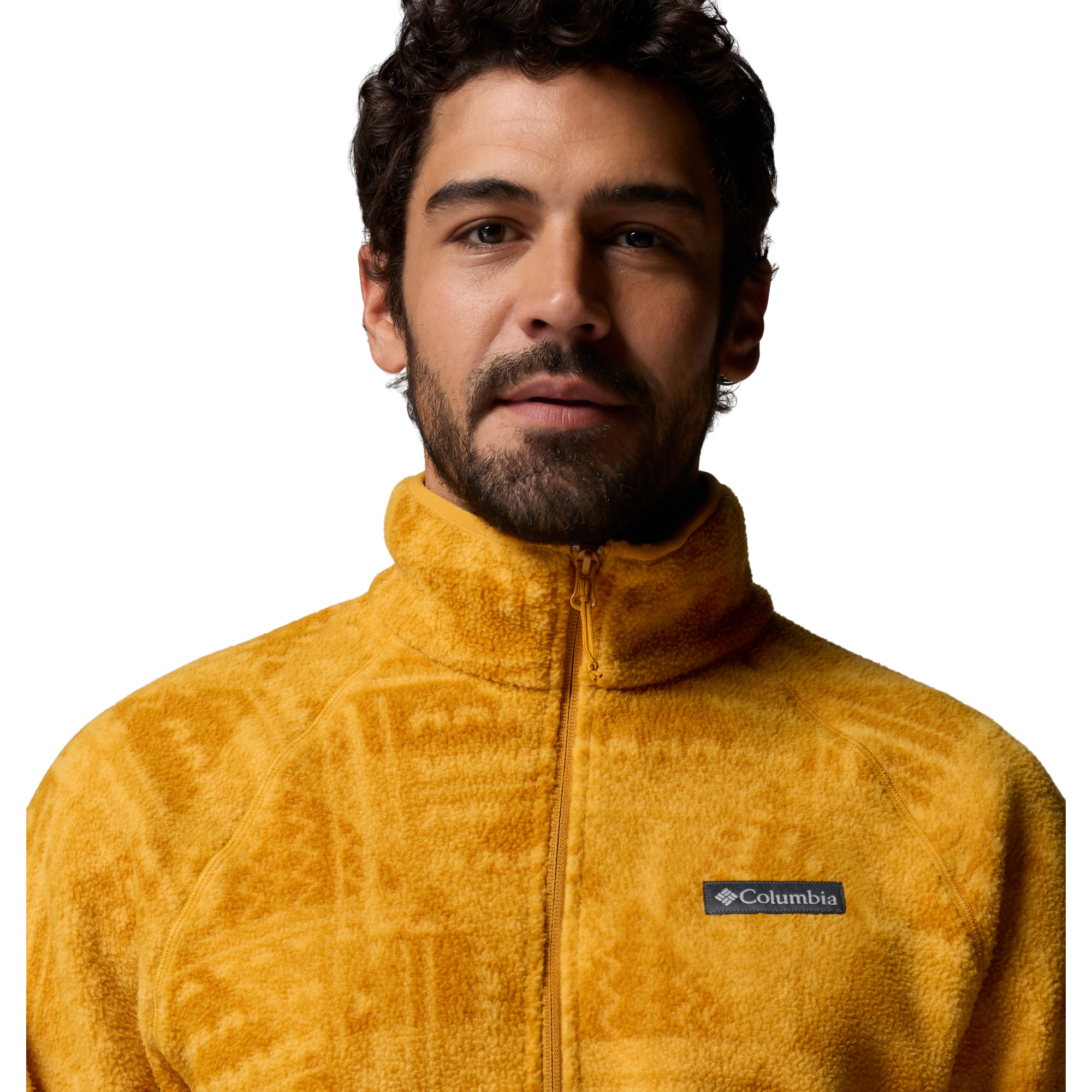 Columbia Men's Timber Crest MTR Printed Half Zip Fleece Top Squash Geomix Tonal 735 2173561
