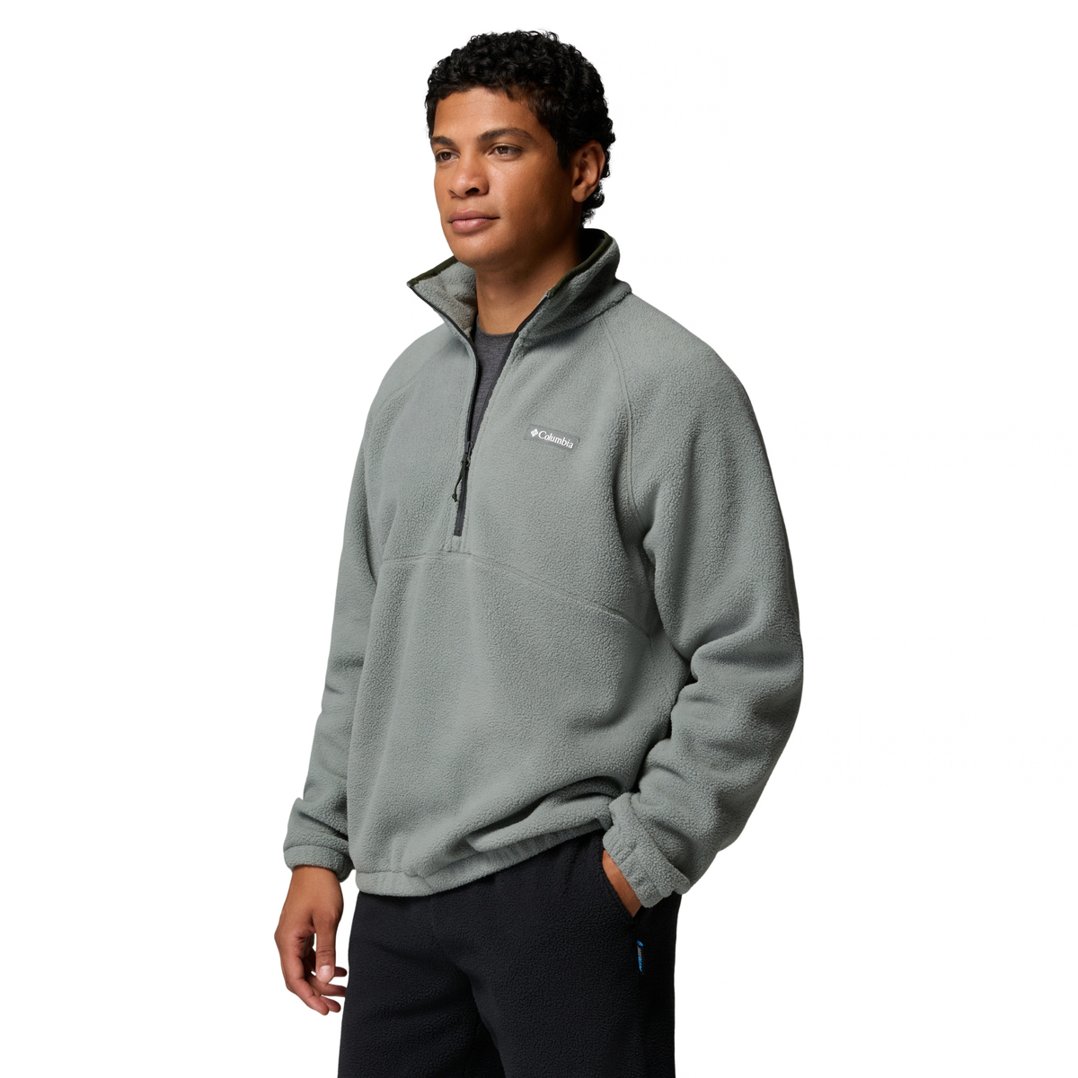 Columbia Men's Timber Crest MTR Sherpa Half Zip Fleece Top (Sedona Sage)
