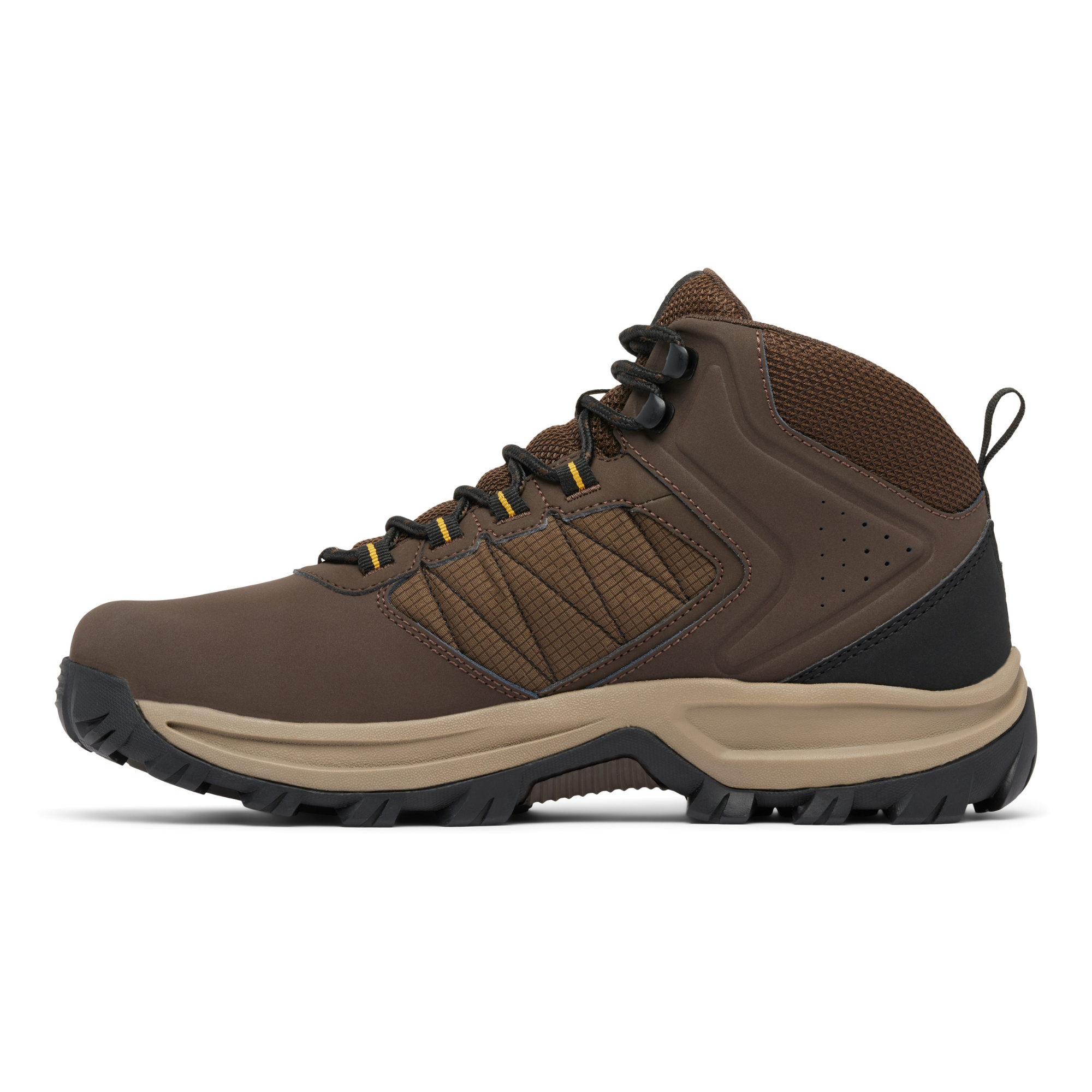Columbia Men's Transverse Hike Waterproof Trail Boots (Cordovan/Golden Yellow)