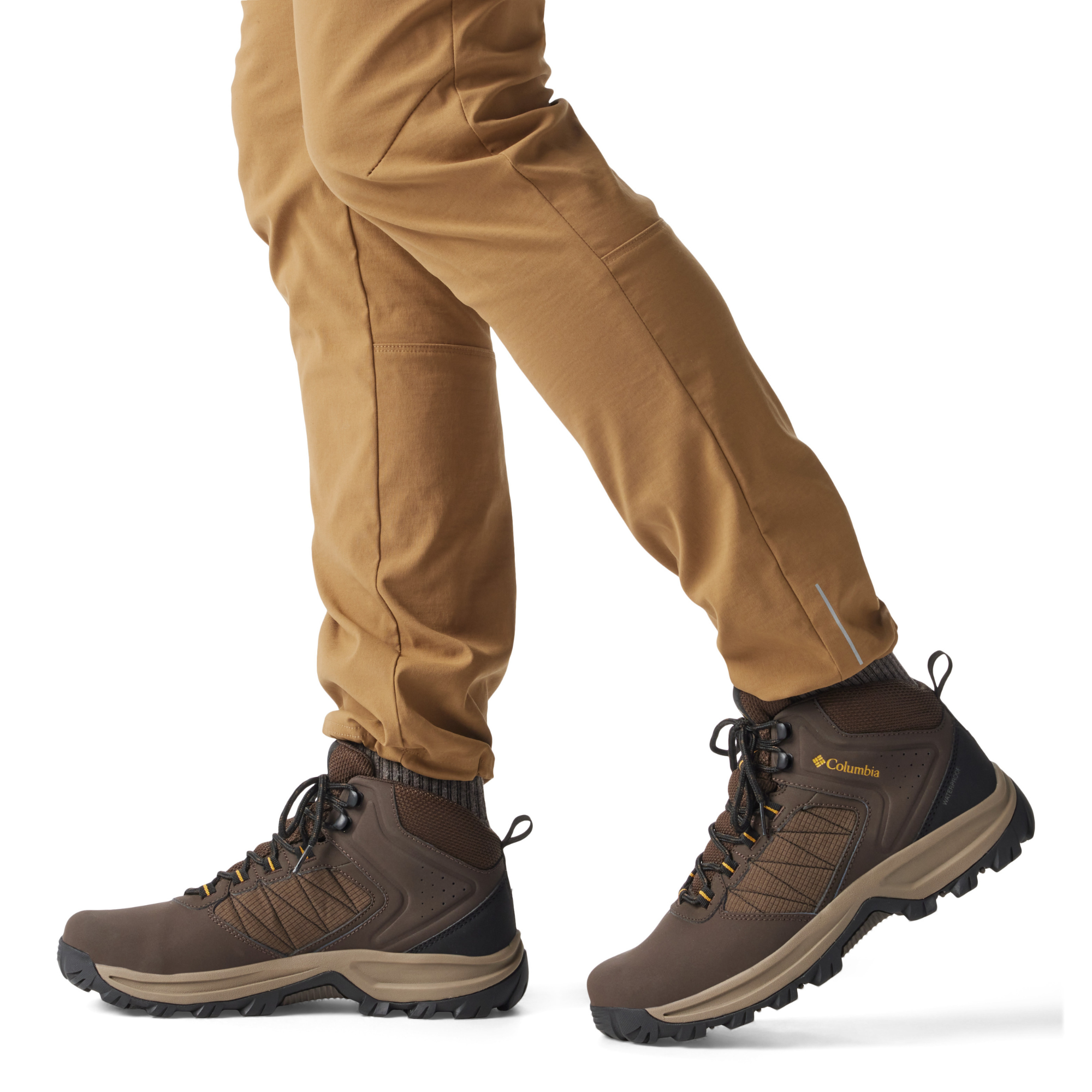 Columbia Men's Transverse Hike Waterproof Trail Boots (Cordovan/Golden Yellow)