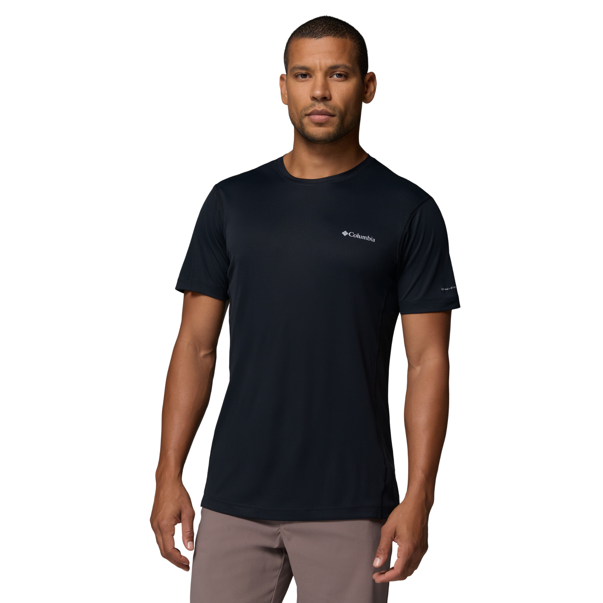 Columbia Men's Zero Rules Short Sleeve Crew Neck Light Technical Tee (Black)