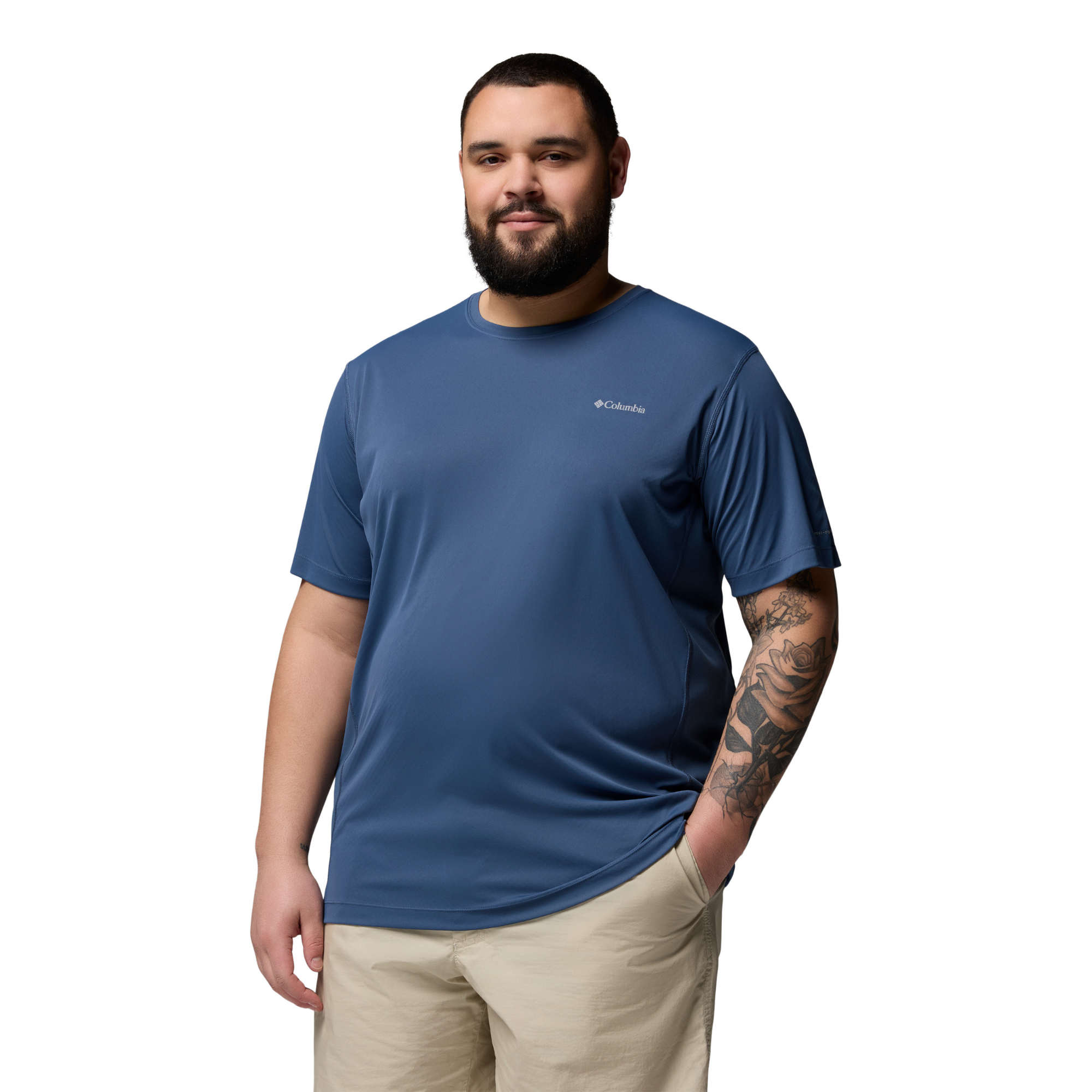 Columbia Men's Zero Rules Short Sleeve Crew Neck Light Technical Tee (Dark Mountain)