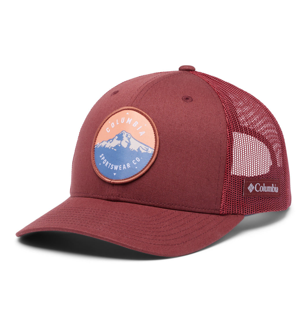 Columbia Unisex Mesh Snap Back Hat (Spice/Mt Hood Circle Patch)
