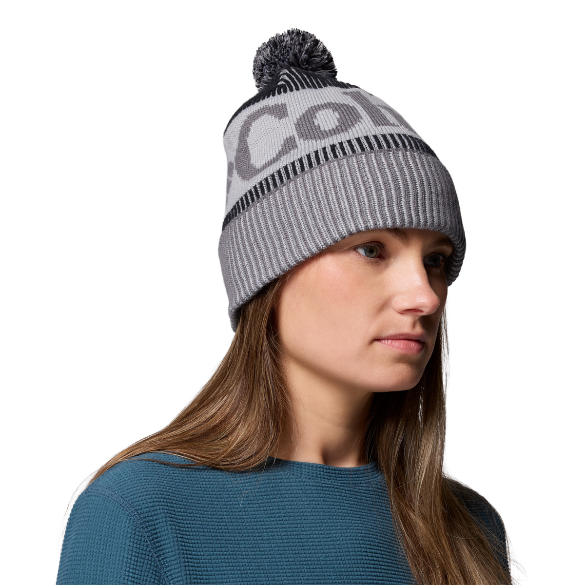 Columbia Unisex Polar Powder III Omni-Heat Beanie Hat (City Grey/Black/Columbia Grey)