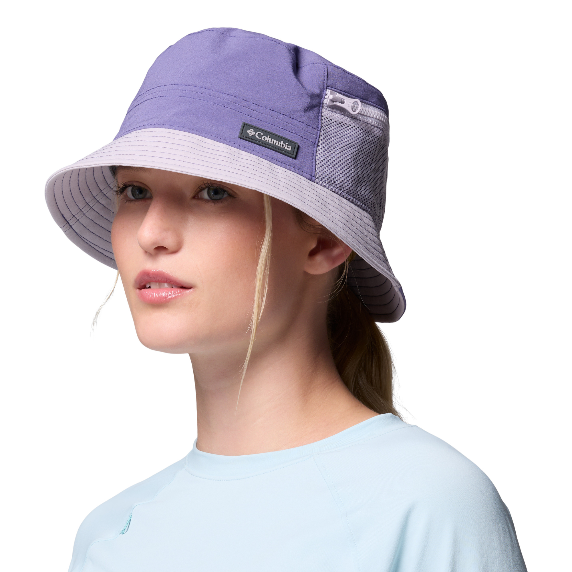 Columbia Unisex Trek II UPF50 Bucket Hat (Stormwatch/Lavender Pearl)