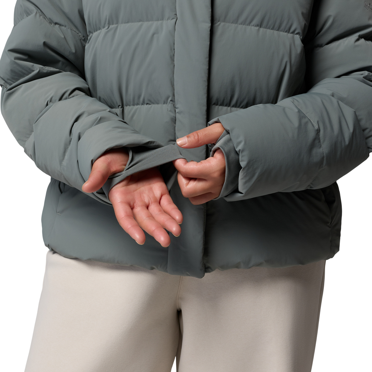 Columbia Women's Amaze Puff Hooded Down Insulated Jacket (Sedona Sage)