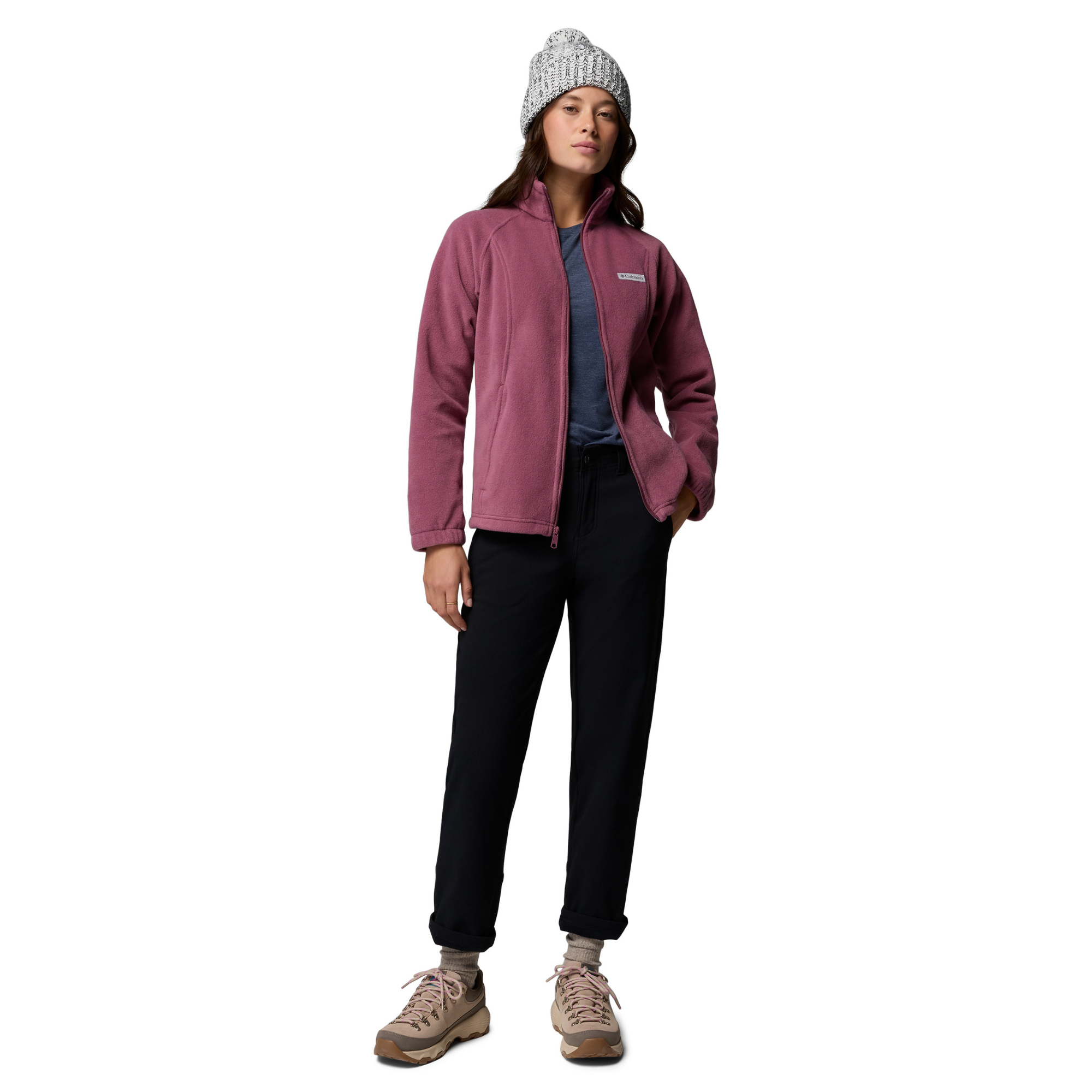 Columbia Women's Benton Springs Full Zip Fleece Jacket Antique Mauve 553 1372111