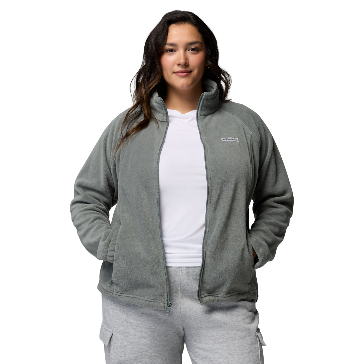 Columbia Women's Benton Springs Full Zip Fleece Jacket Sedona Sage 342 1372111