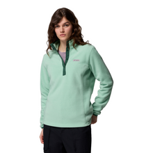 Load image into Gallery viewer, Columbia Women's Benton Springs Half Snap Fleece Top (New Mint/Rain Forest)
