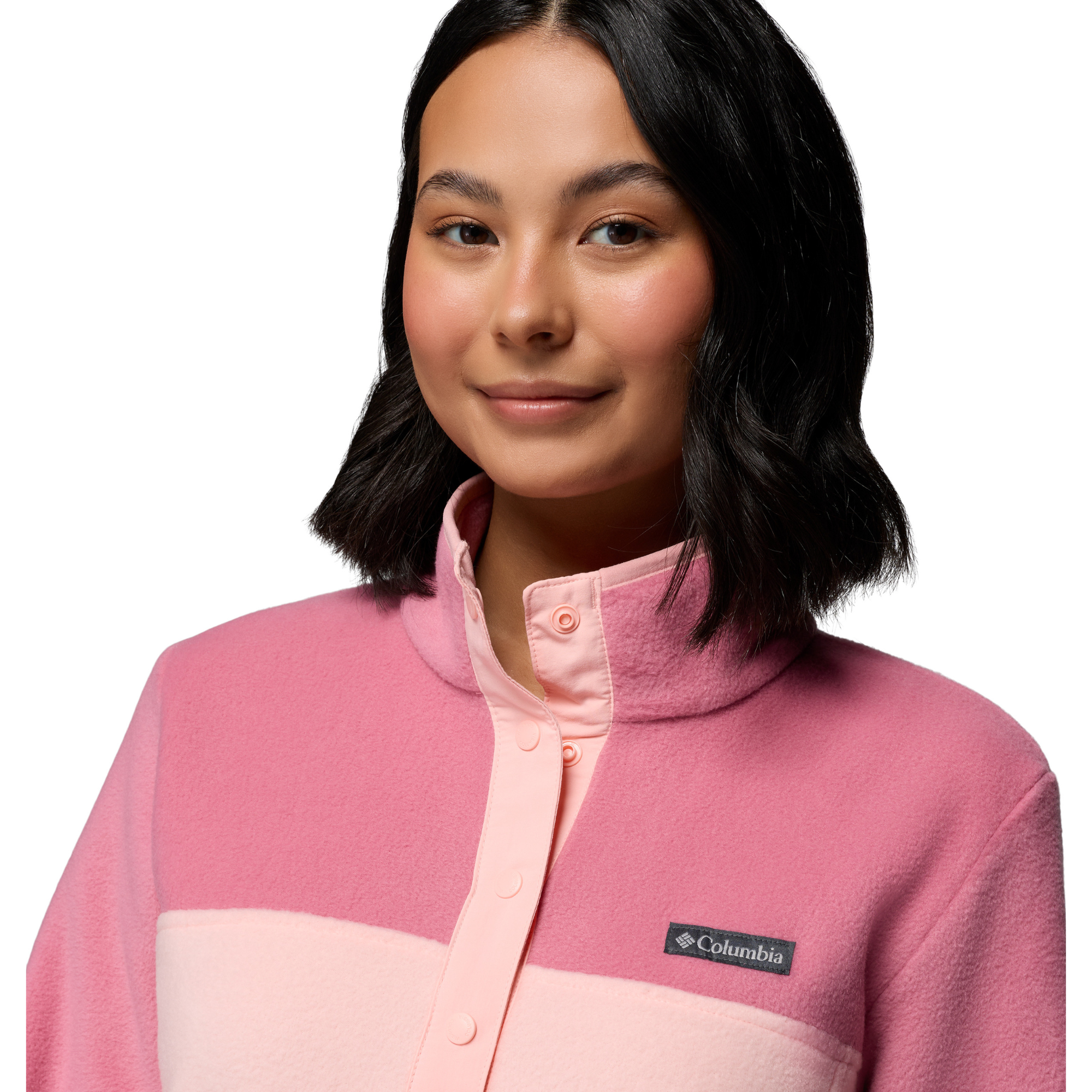 Columbia Women's Benton Springs Half Snap Fleece Top (Pink Sand/Rosette)