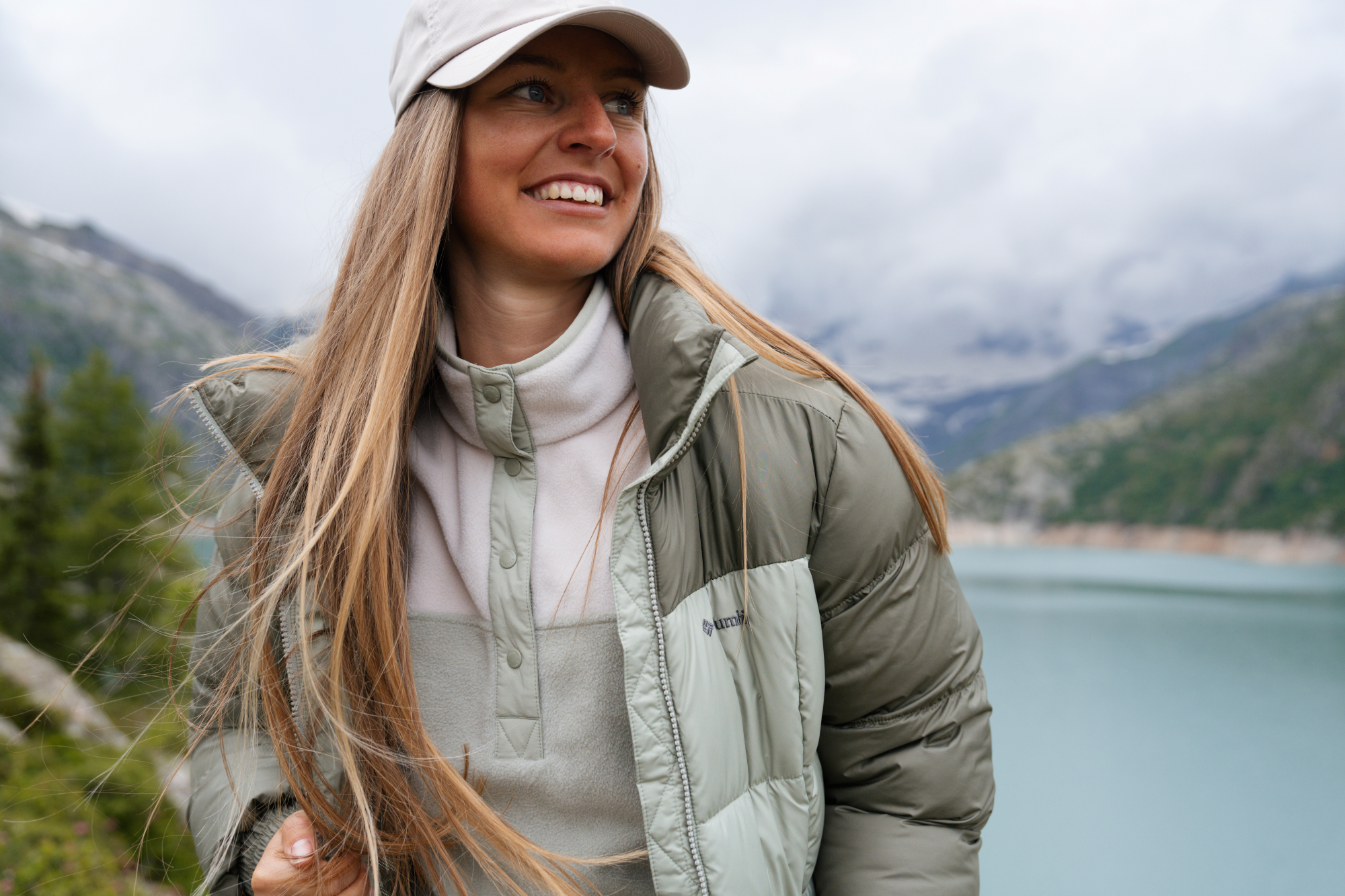 Columbia Women's Benton Springs Half Snap Fleece Top (Safari/Dark Stone)