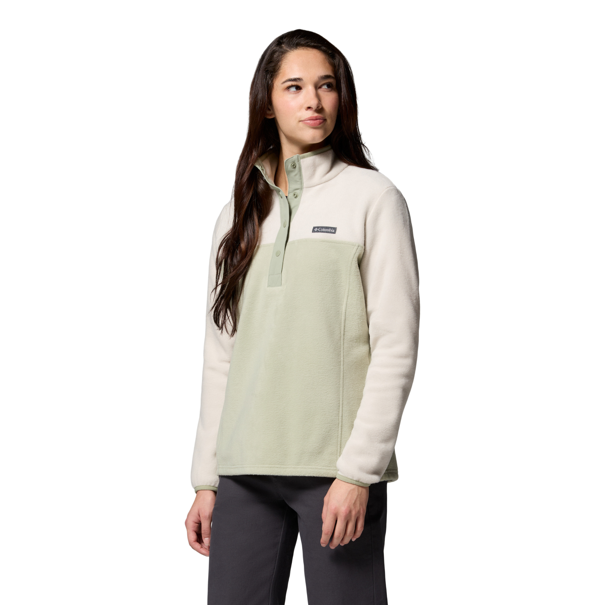 Columbia Women's Benton Springs Half Snap Fleece Top (Safari/Dark Stone)