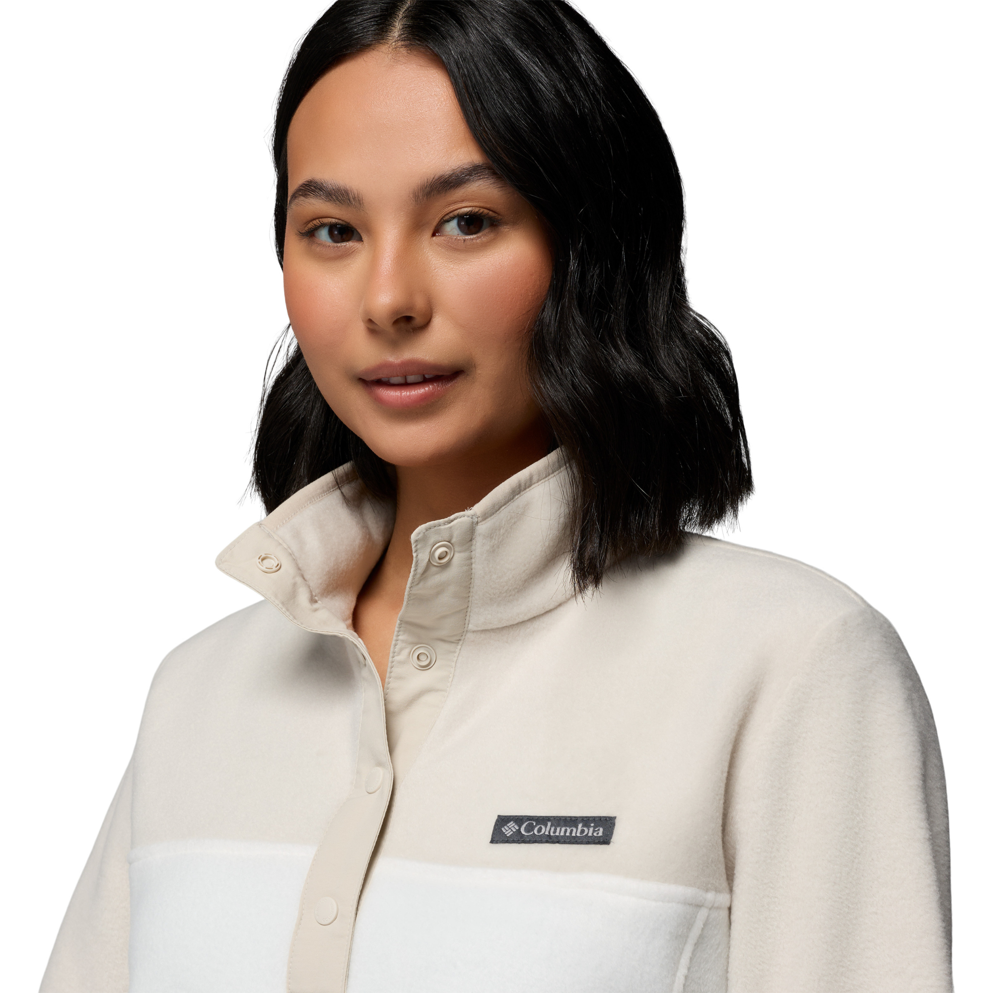 Columbia Women's Benton Springs Half Snap Fleece Top (Sea Salt/Dark Stone)
