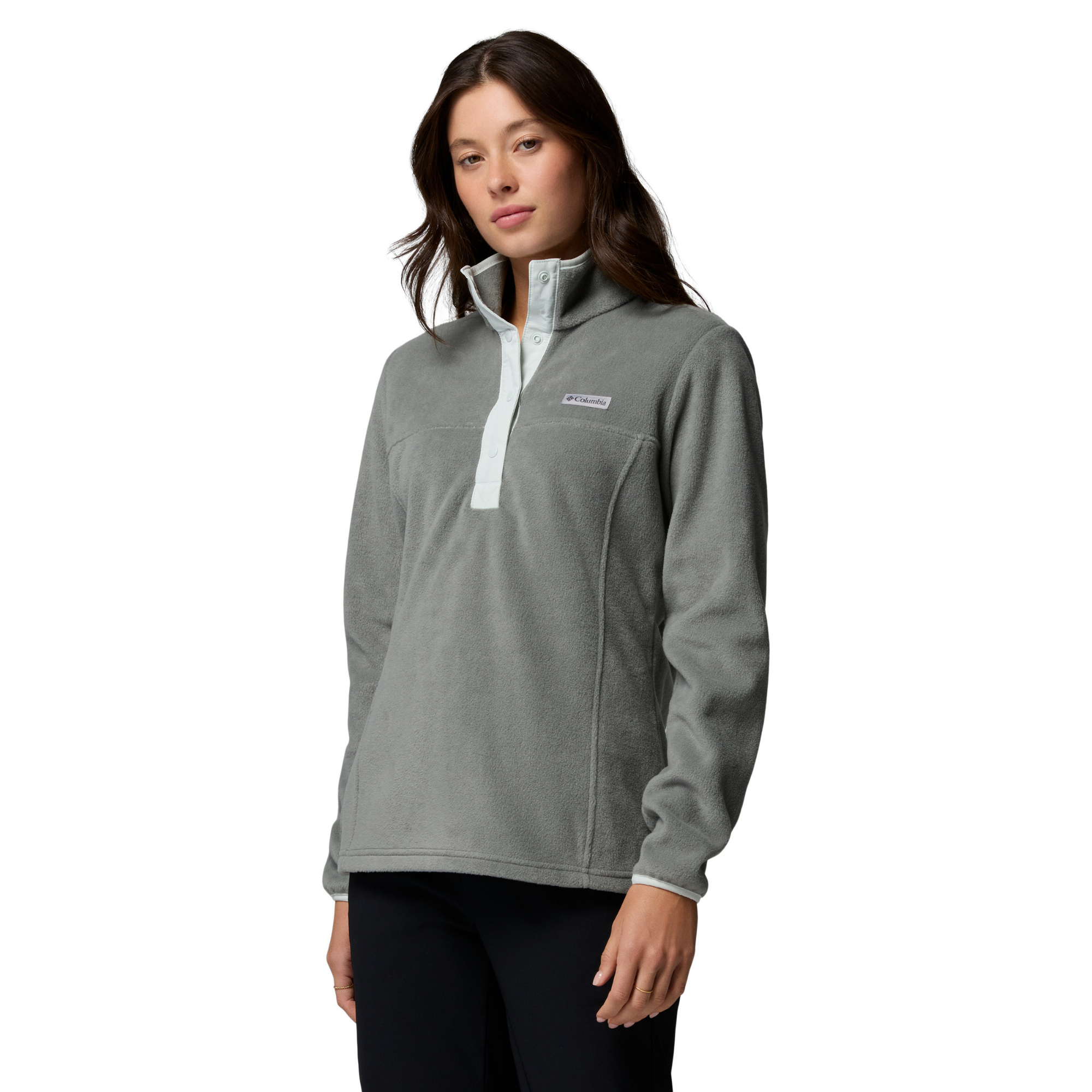 Columbia Women's Benton Springs Half Snap Fleece Top Sedona Sage Tea Light 342 2085651