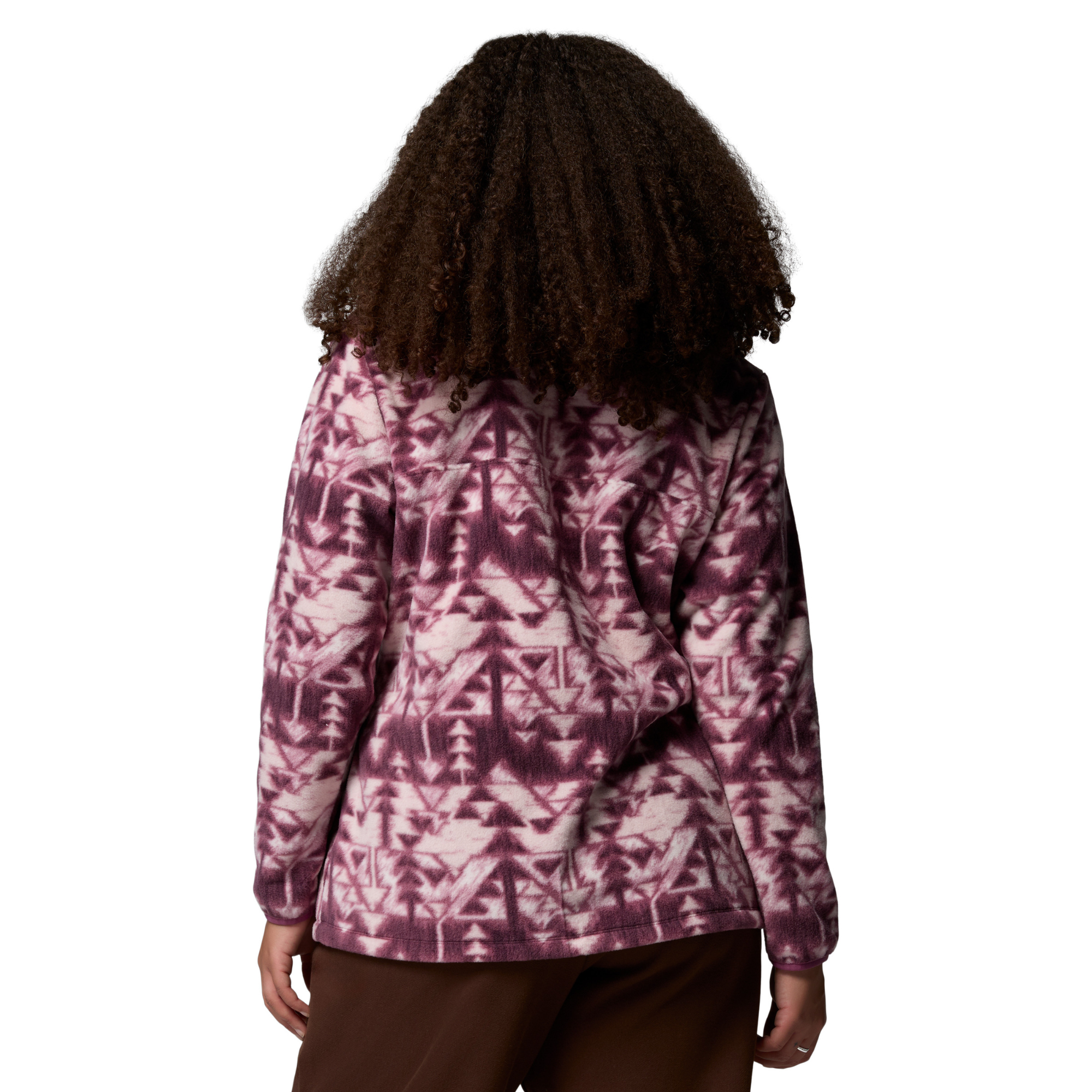 Columbia Women's Benton Springs Printed Half Snap Fleece Top Antique Mauve Sketchup 551 2085611
