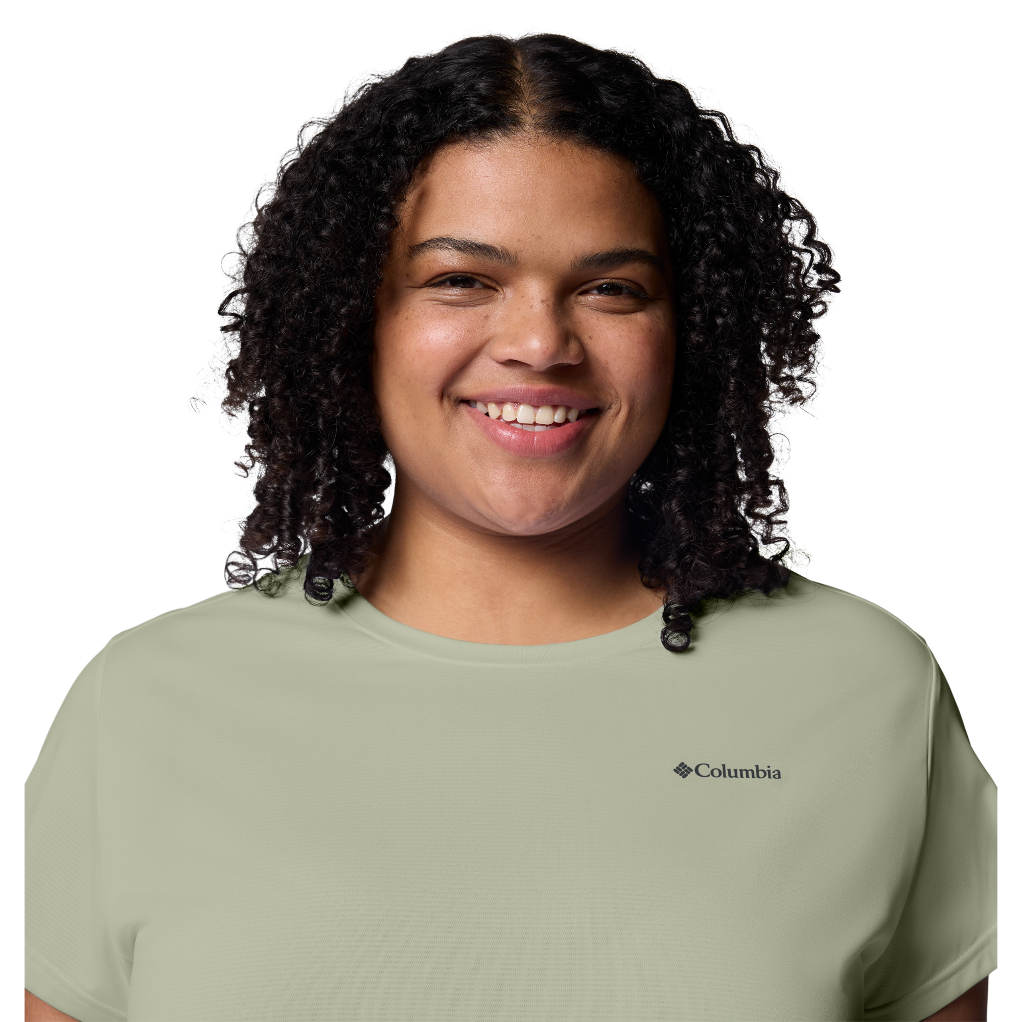 Columbia Women's BlueVista Hill Short Sleeve Technical Tee (Safari Heather)