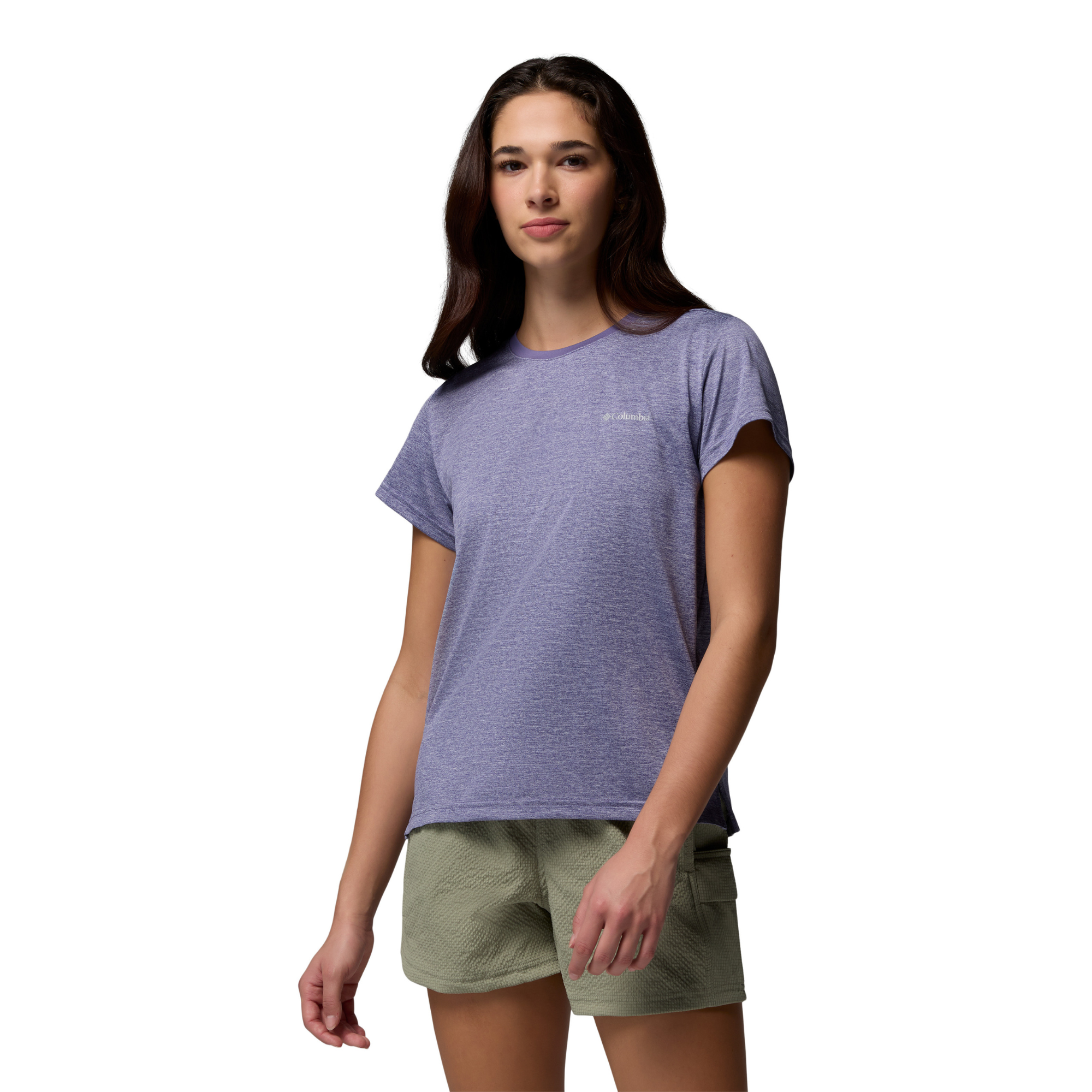 Columbia Women's BlueVista Hill Short Sleeve Technical Tee (Stormwatch Heather)